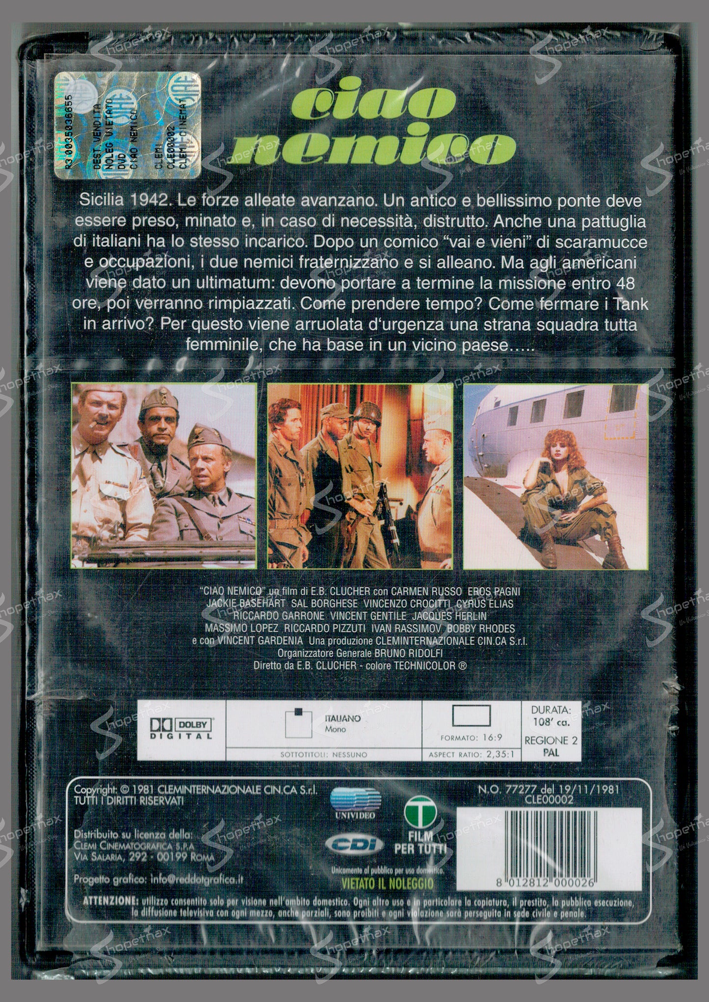 Ciao Nemico (1981) DVD