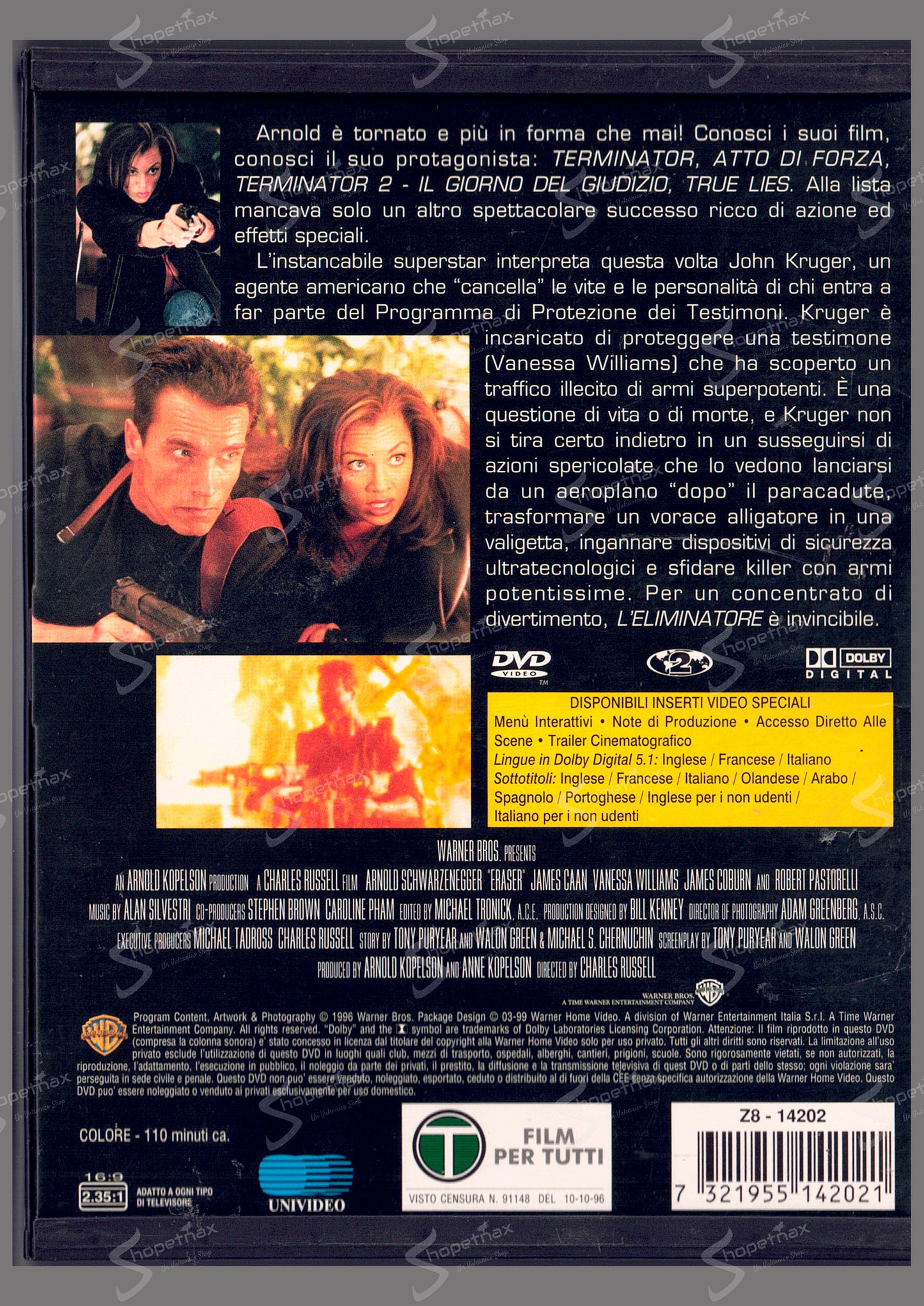 L'Eliminatore - Eraser (1996) DVD Snapper