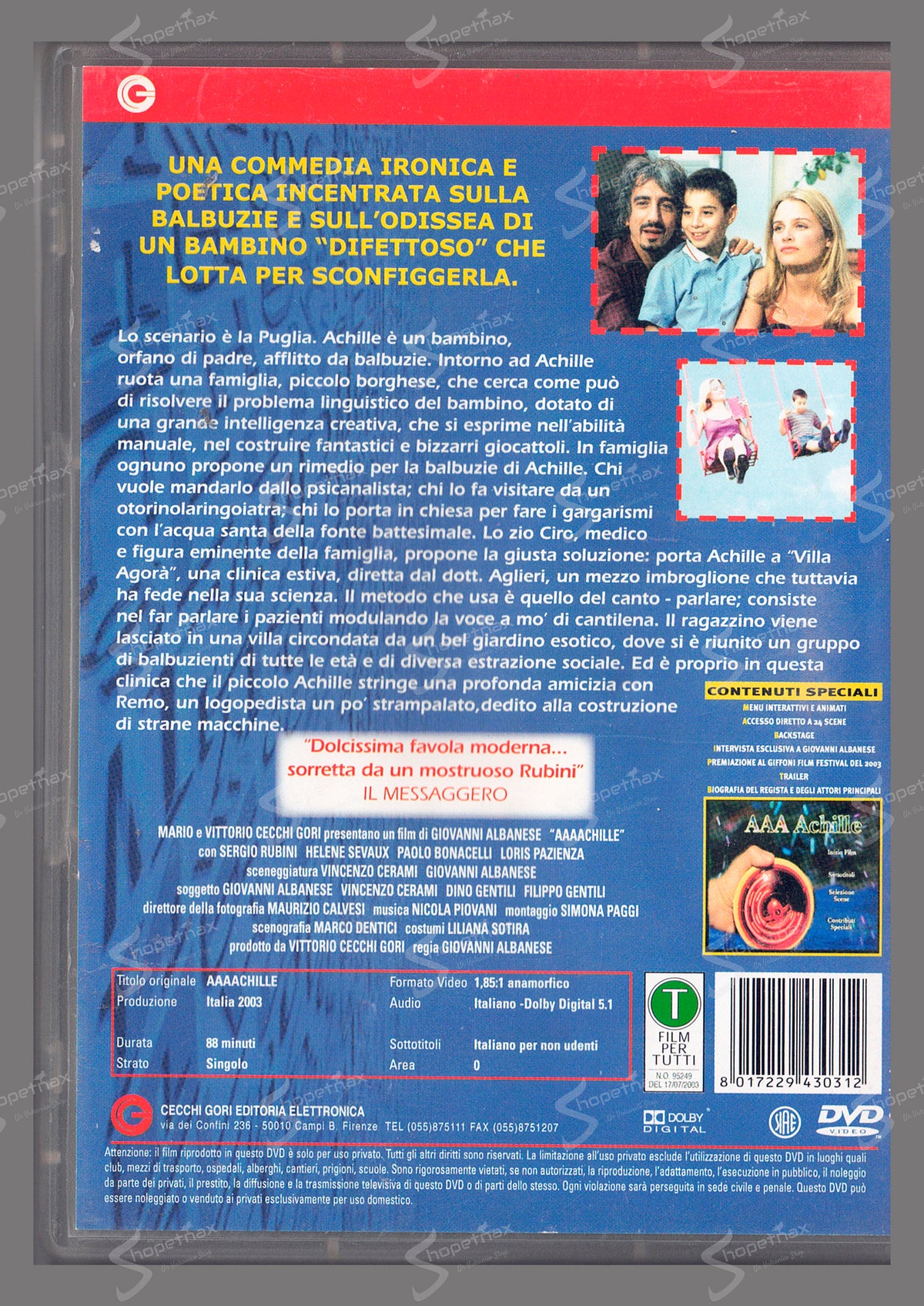 AAAAchille (2001) DVD Ex Noleggio