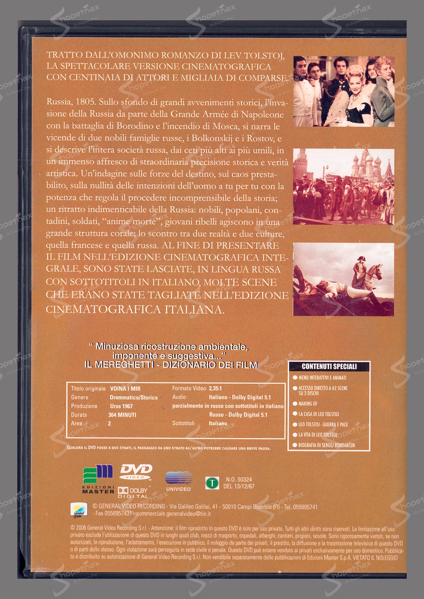 Guerra e Pace (Edizione Speciale 3 Dischi) (1967) 3 DVD Editoriale
