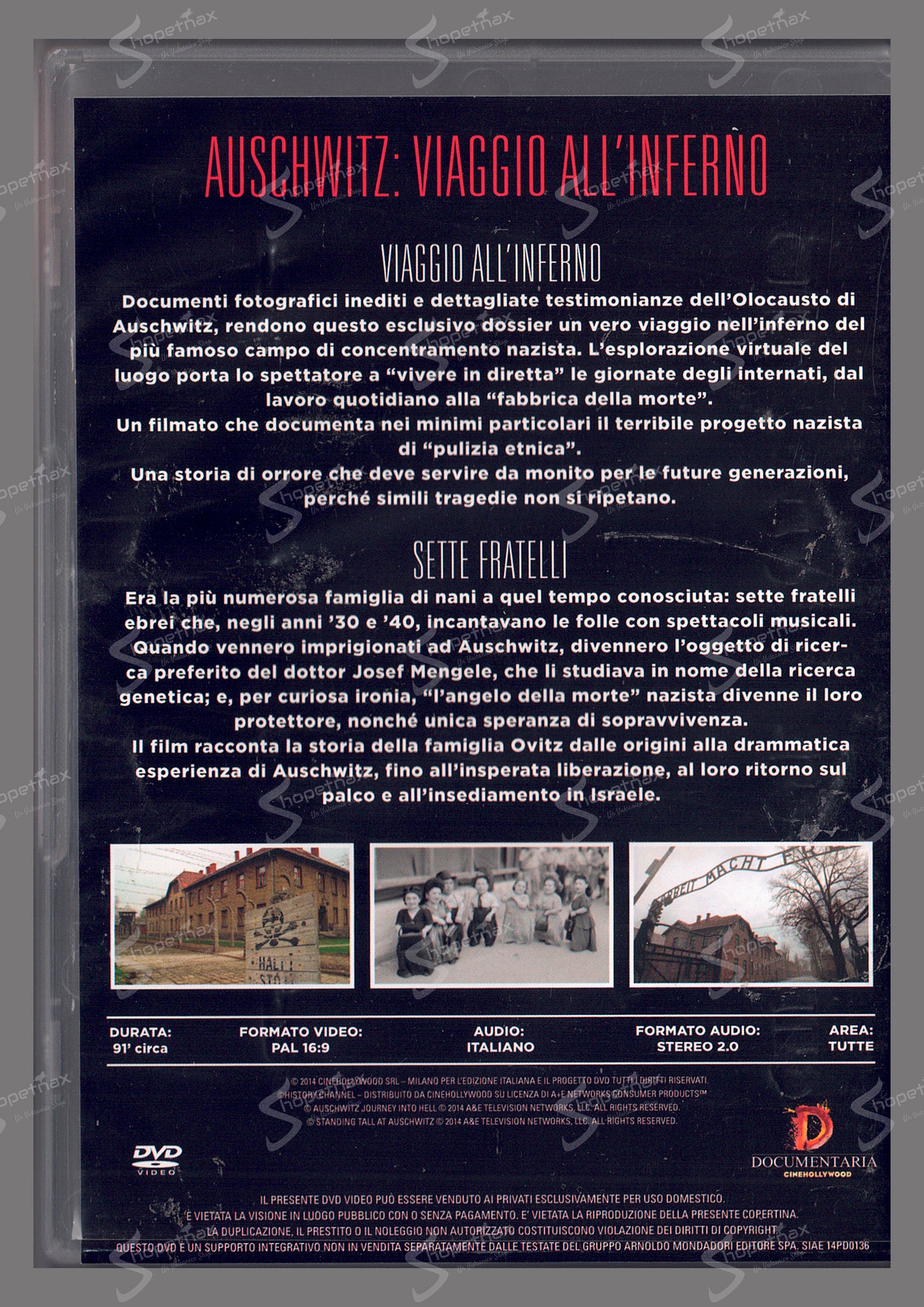 Auschwitz - Viaggio all'Inferno (2014) DVD Editoriale