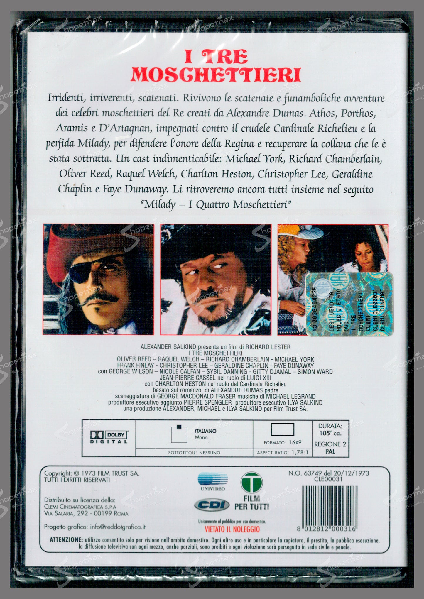 I Tre Moschettieri (The Three Musketeers) (1973) DVD
