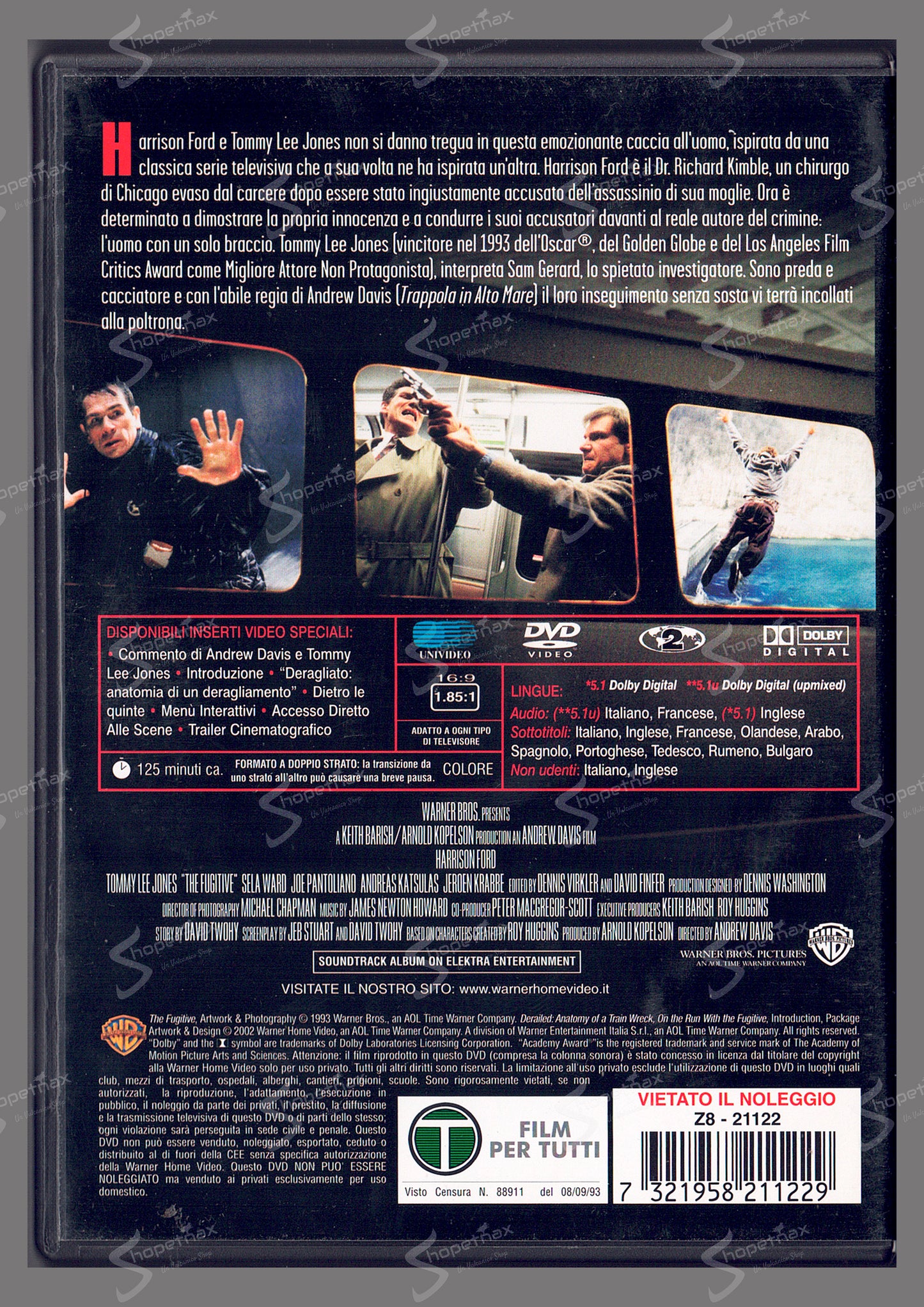 Il Fuggitivo (The Fugitive) Edizione Speciale (1993) DVD