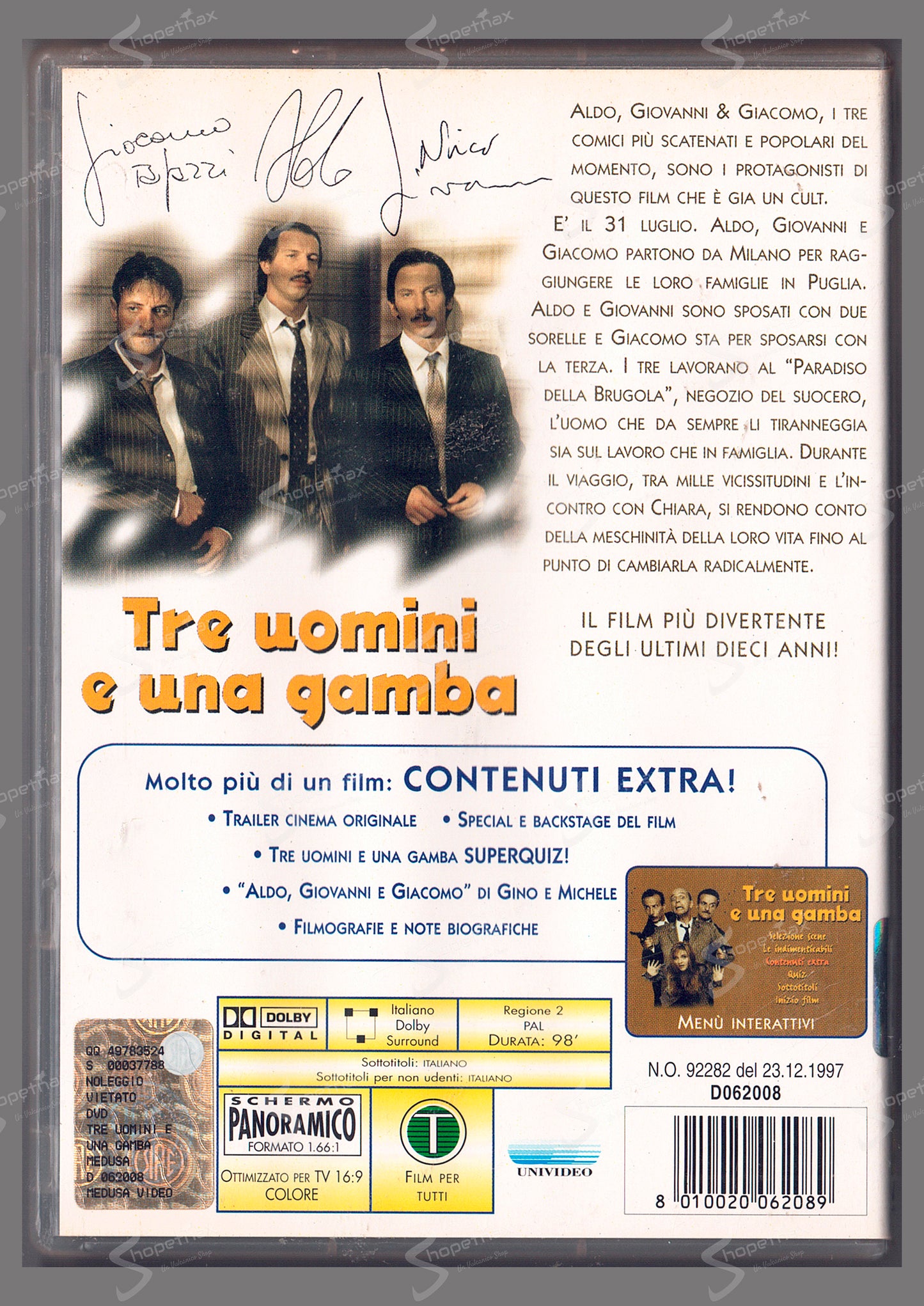 Tre uomini e una gamba (1997) DVD