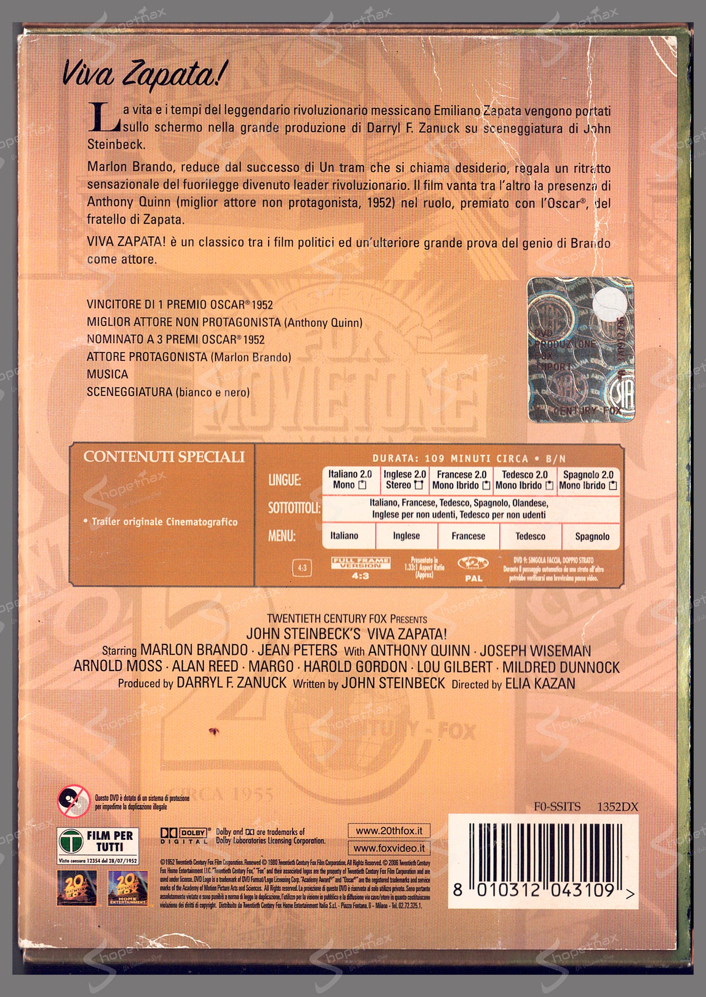Viva Zapata! (1952) DVD