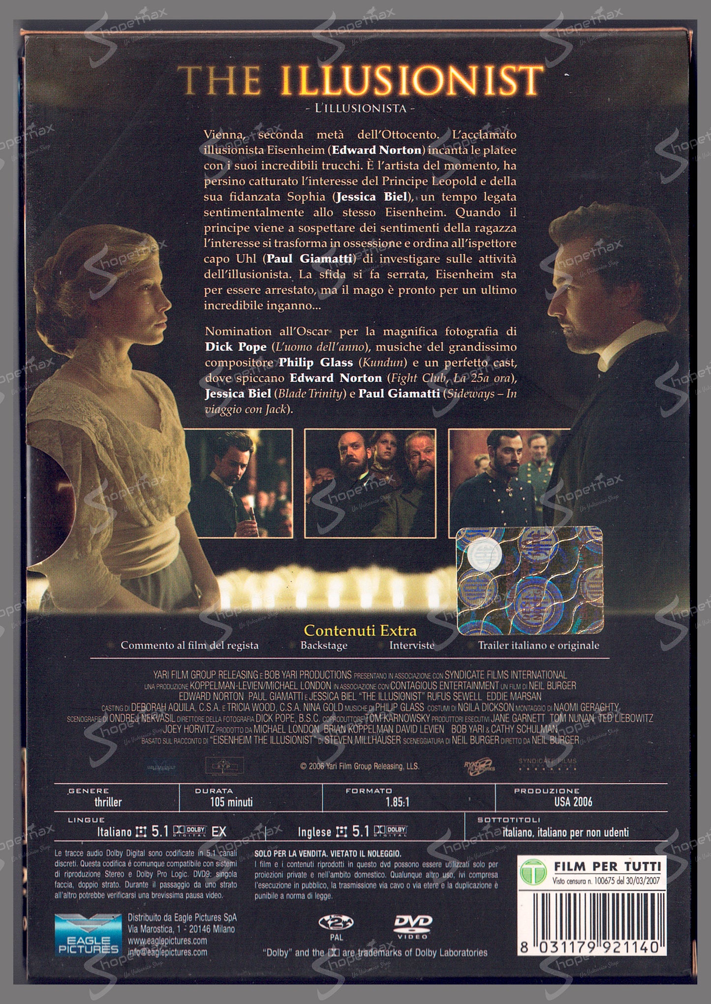 The Illusionist - L'Illusionista (2006) DVD