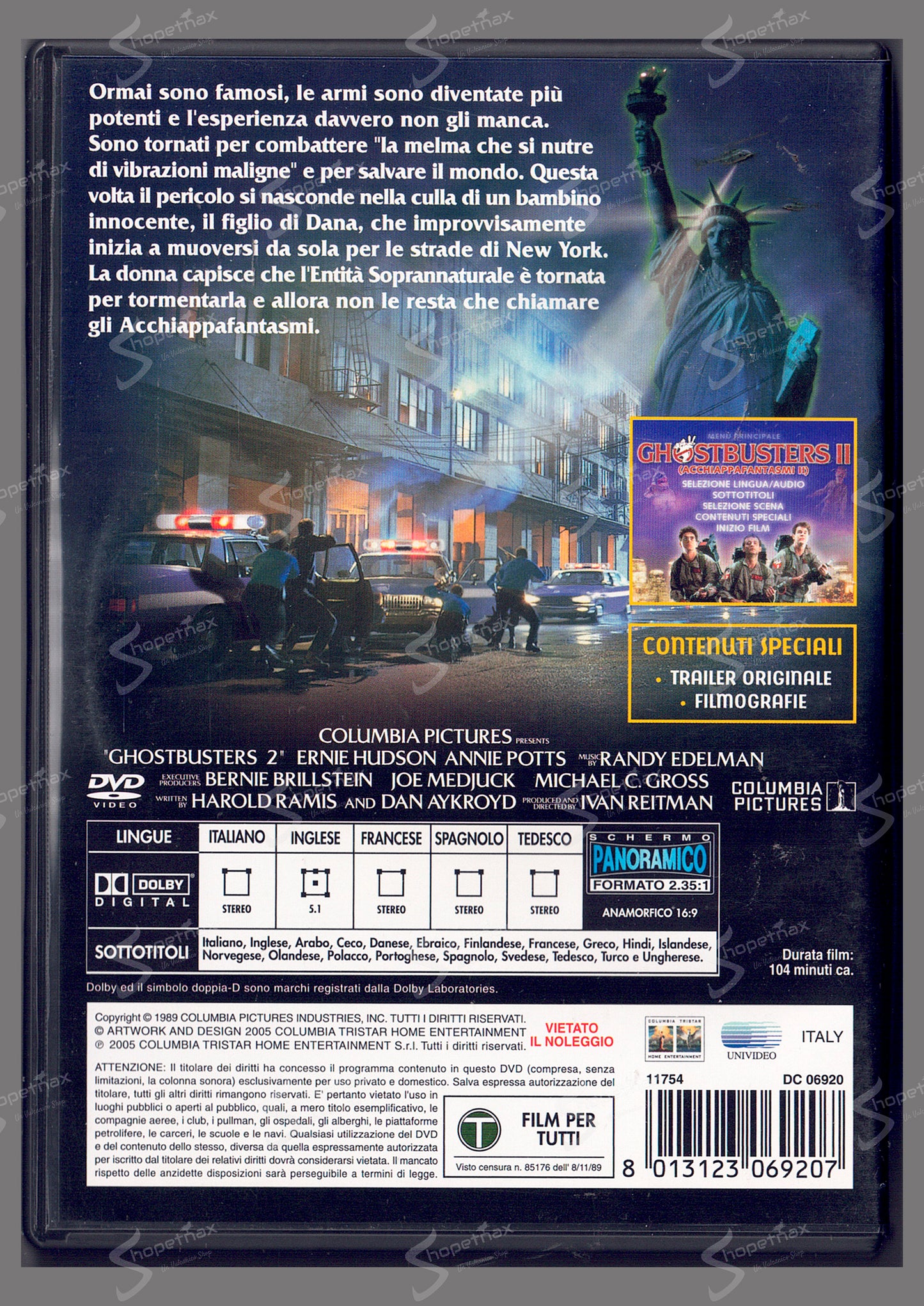 Ghostbusters II - Gli Acchiappafantasmi (1989) DVD