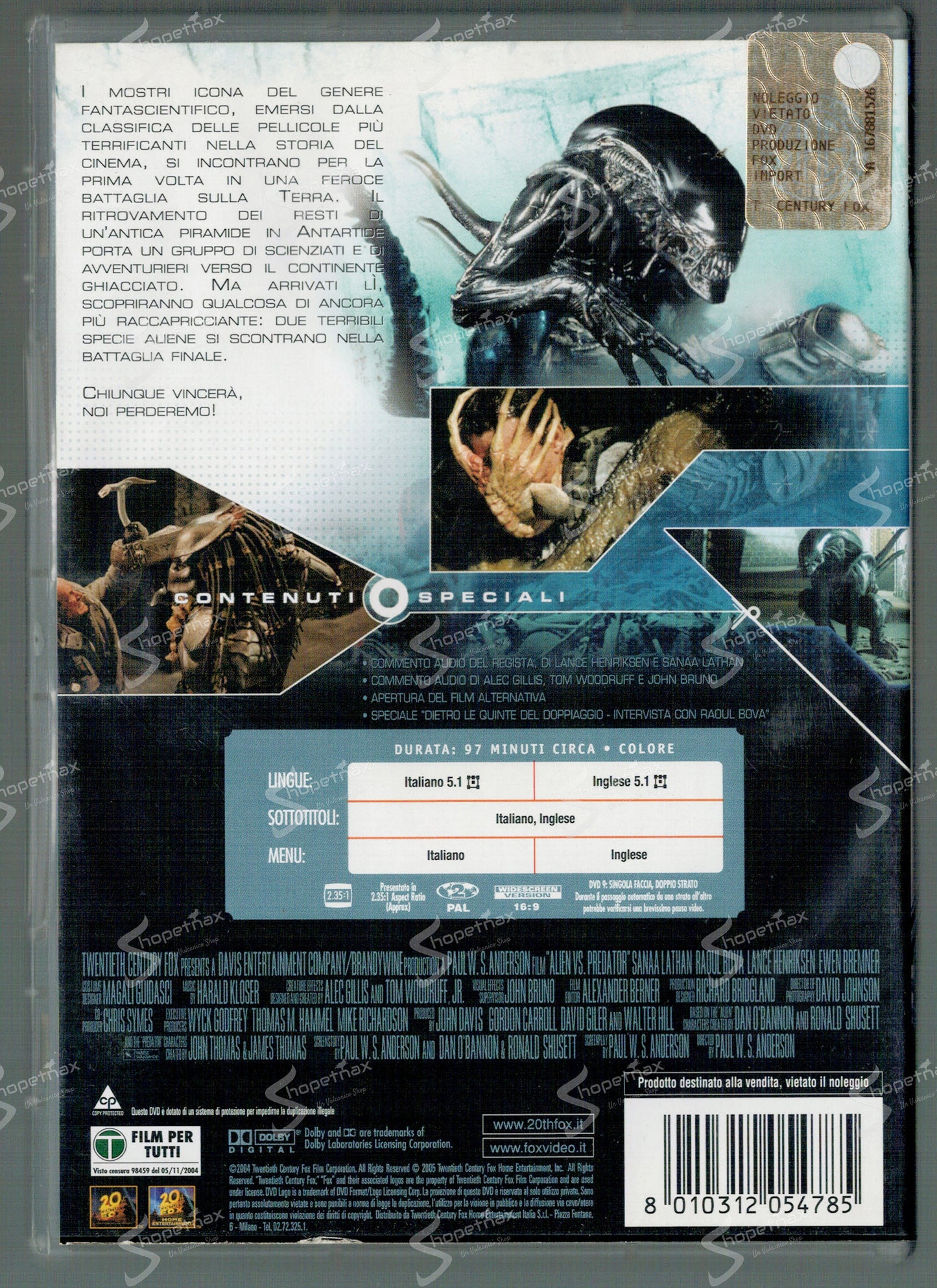 Alien Vs. Predator (AVP) (2004) DVD Ottimo