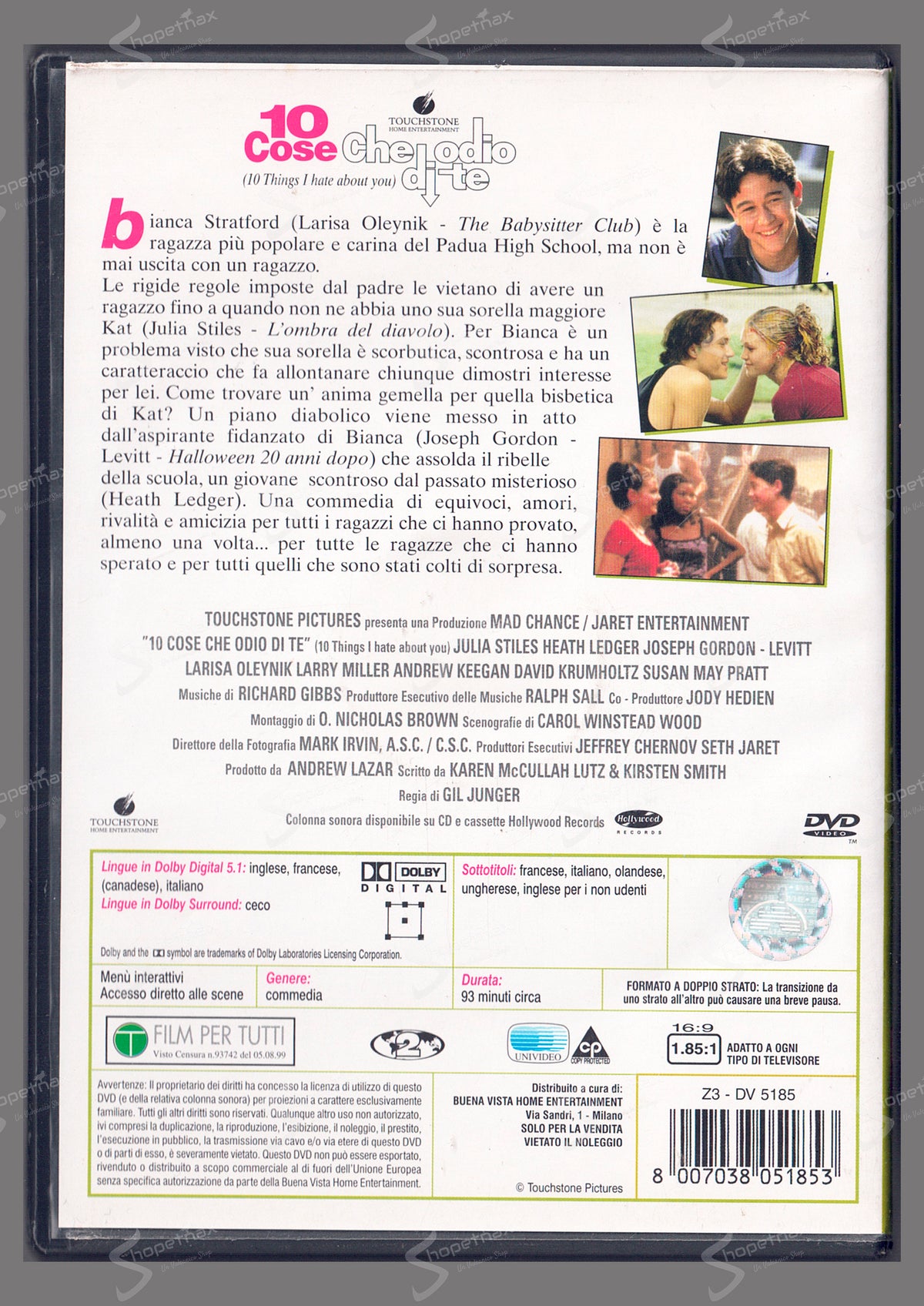 10 cose che odio di te (10 Things I Hate About You) (1999) DVD