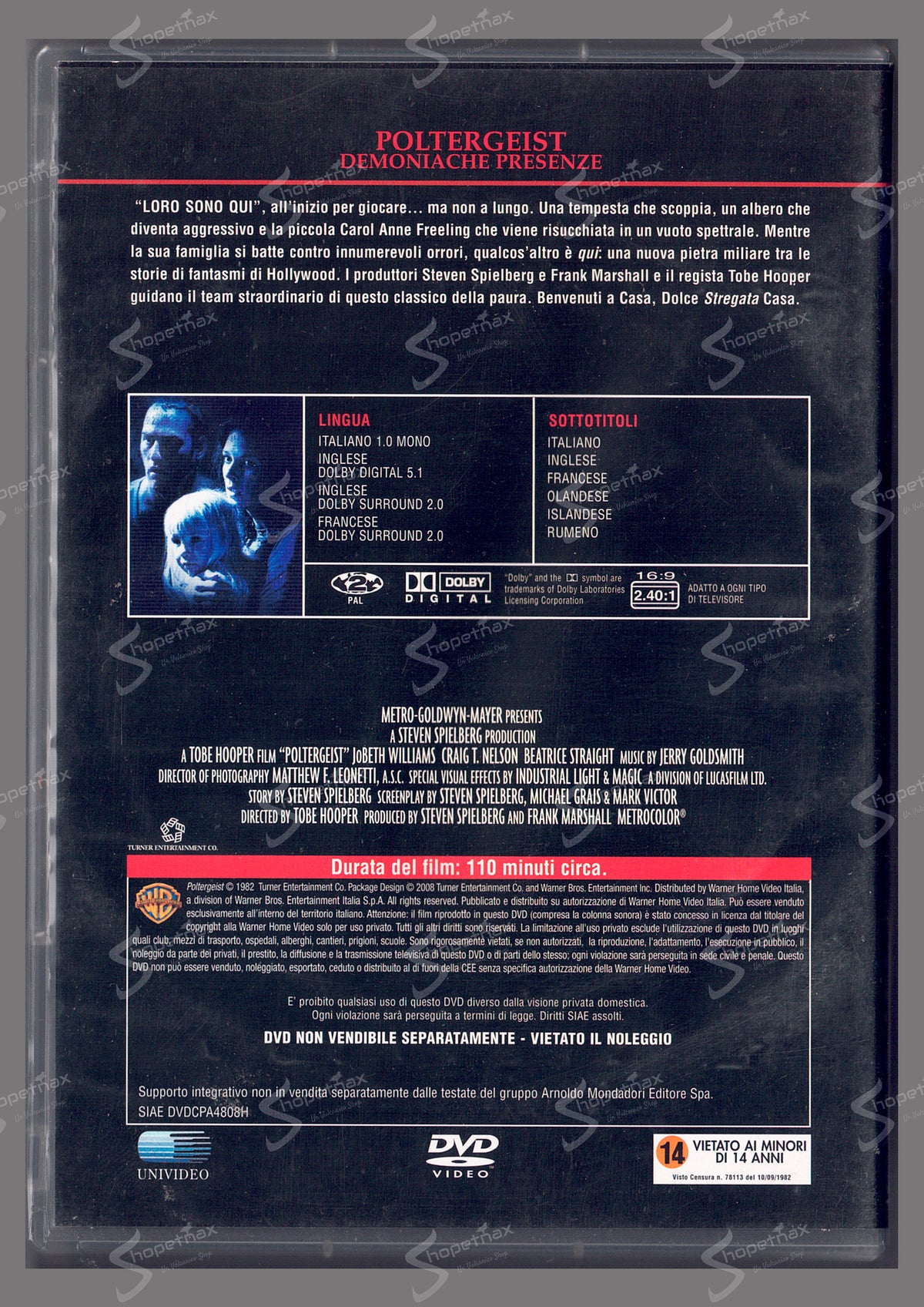 Poltergeist - Demoniache Presenze (1982) DVD Editoriale Ottimo