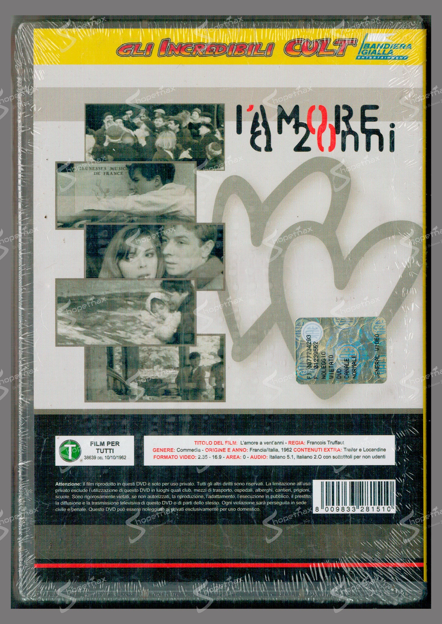 L'Amore a 20 Anni (20nni) vent'anni (L'amour à vingt ans) (1962) DVD