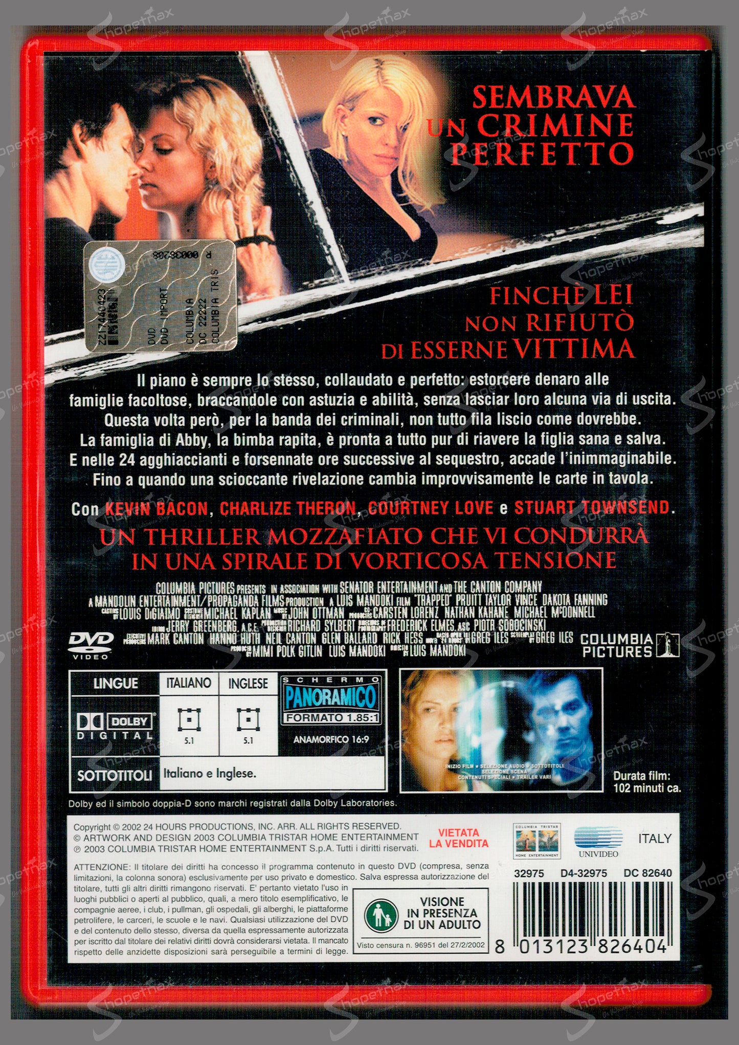 24 Ore (Trapped) (2002) DVD Noleggio