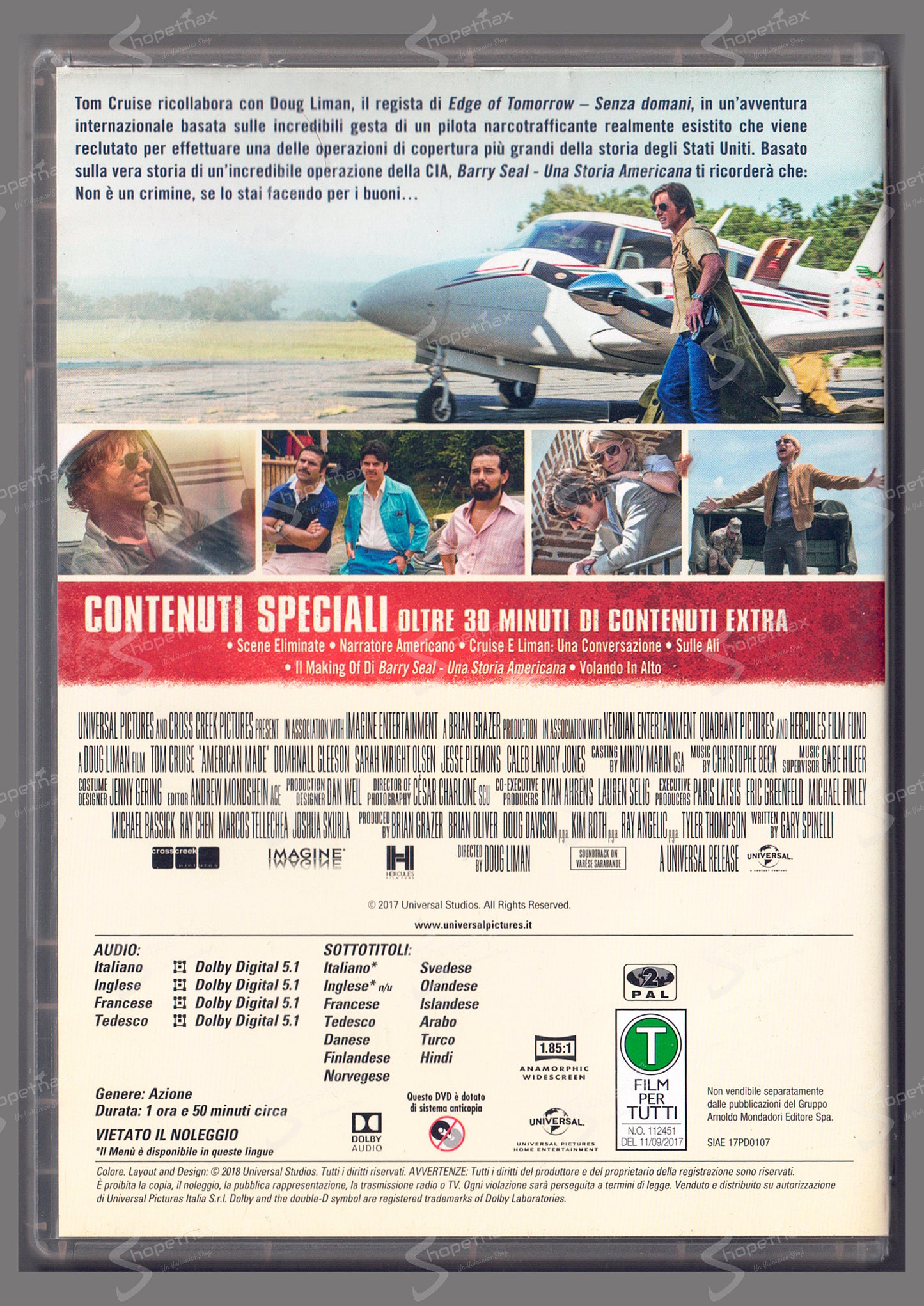 Barry Seal - Una Storia Americana (2017) DVD Editoriale