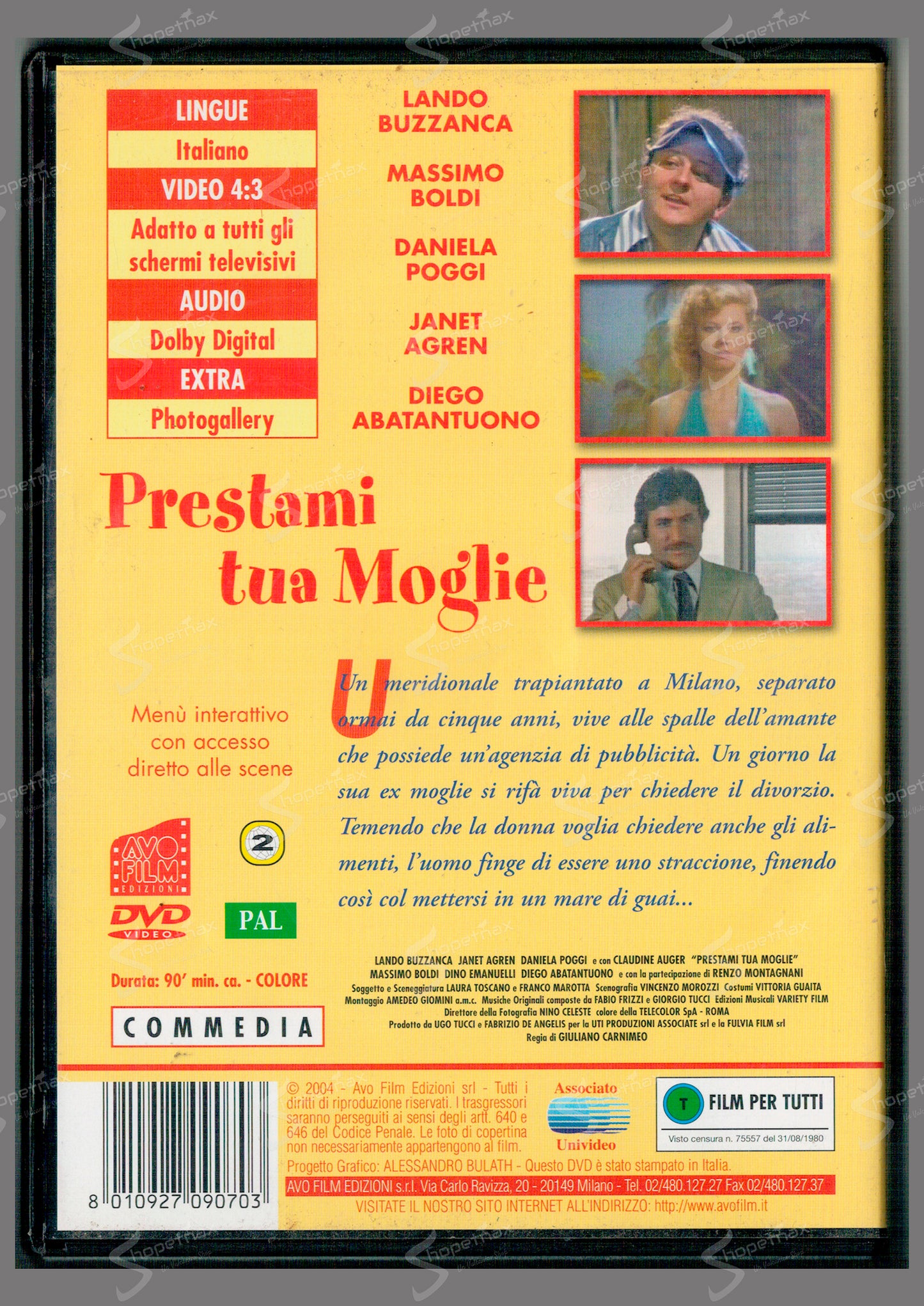 Prestami tua moglie (1980) DVD