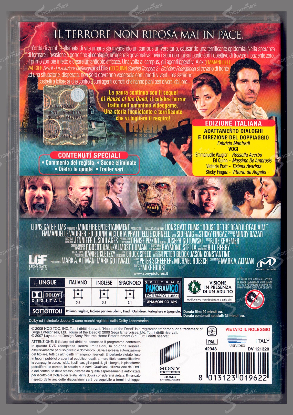 Cacciatori di zombie (House of the Dead 2: Dead Aim) (2005) DVD