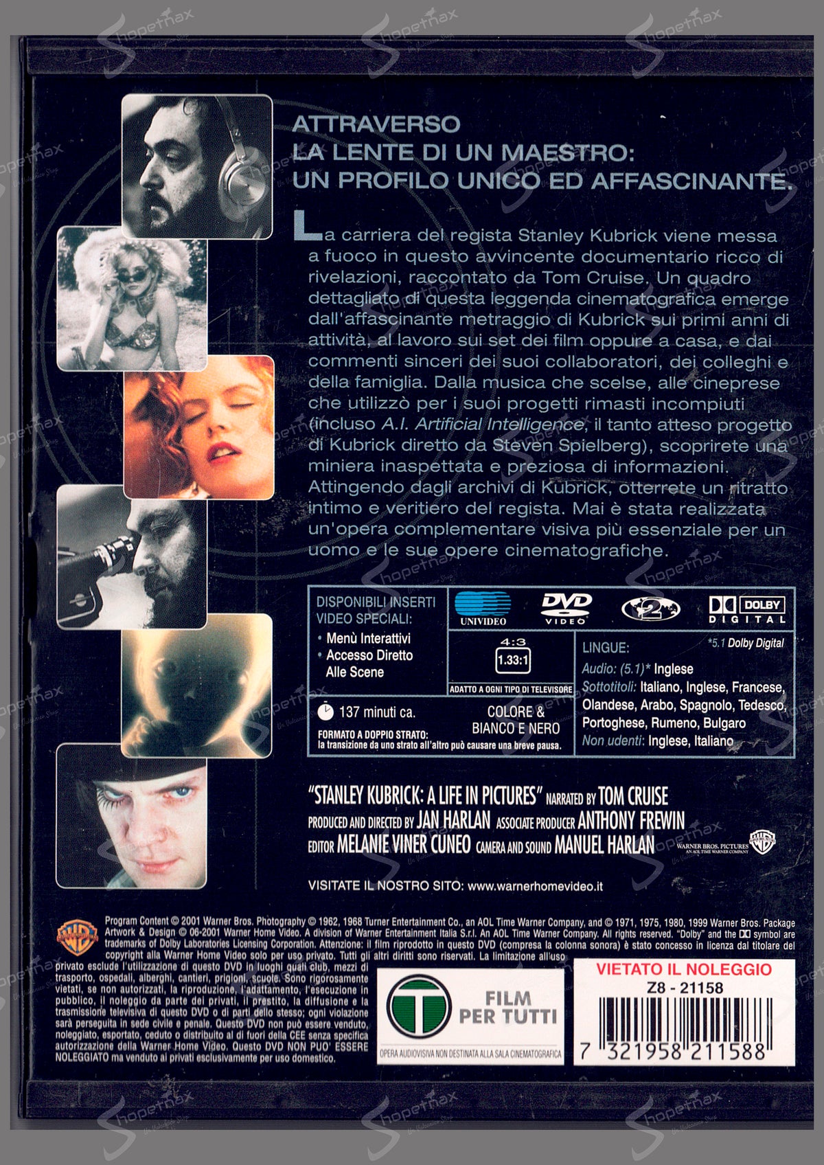 Stanley Kubrick - A Life in Pictures (2001) DVD Snapper