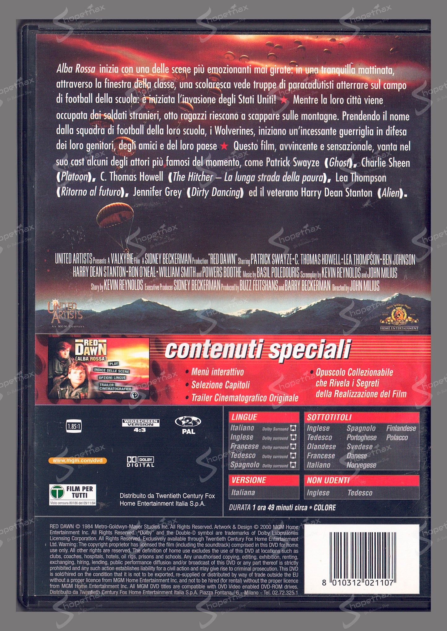 Alba Rossa (Red Dawn) (1984) DVD