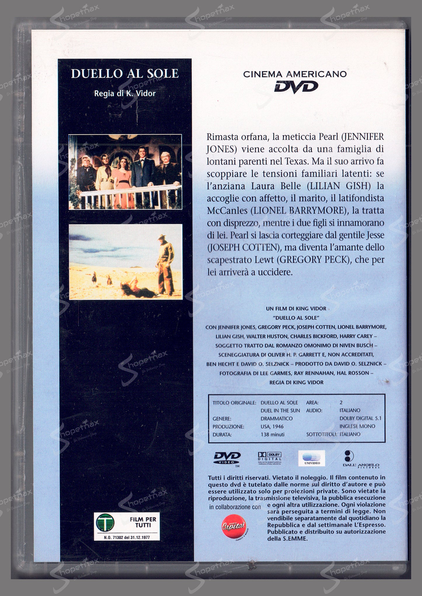 Duello al sole (Duel in the Sun) (1946) DVD Editoriale