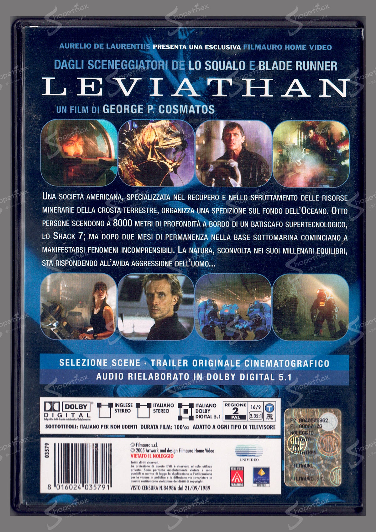 Leviathan (1989) DVD