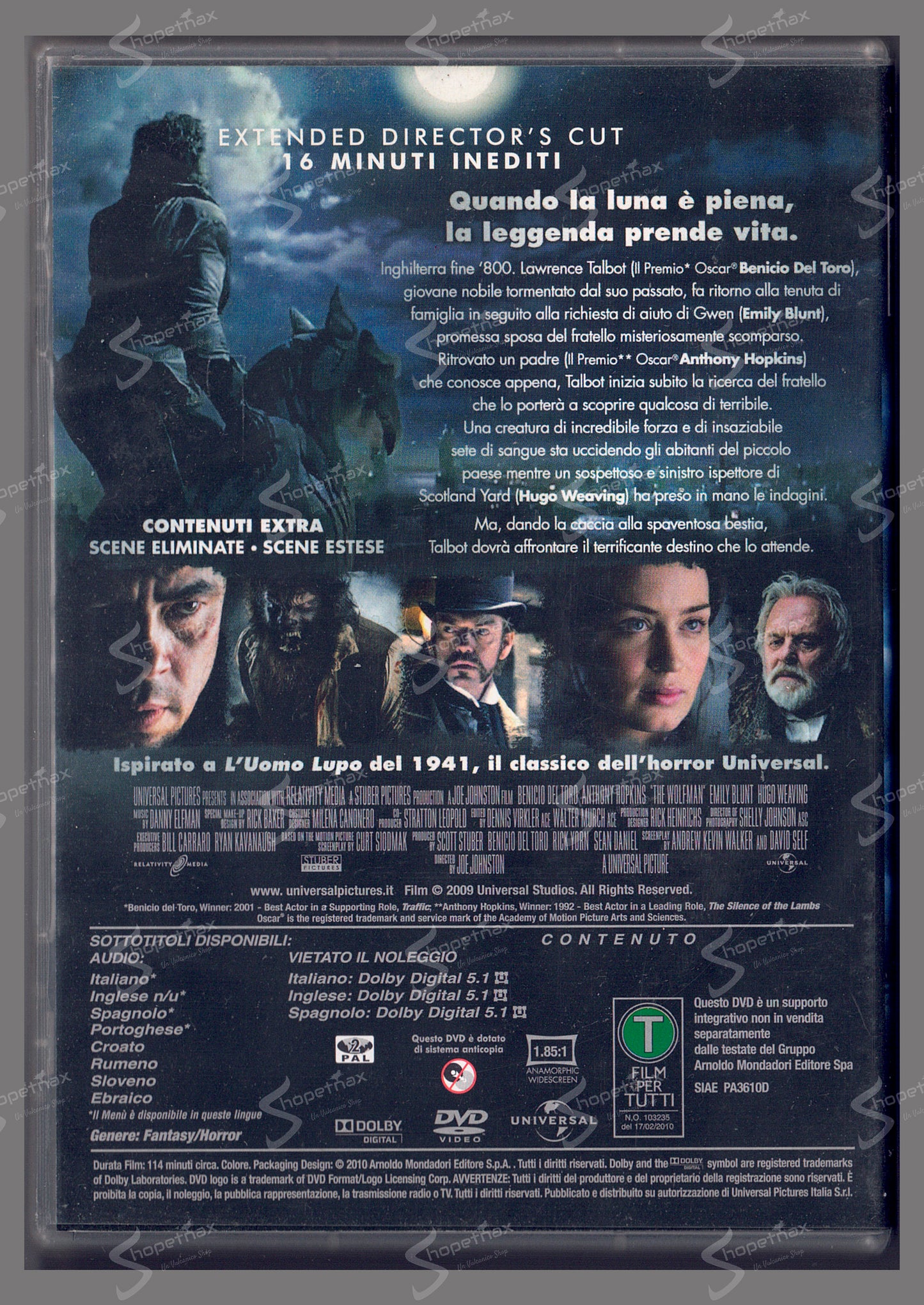 Wolfman (The) (Extended Director's Cut) (2010) DVD Editoriale