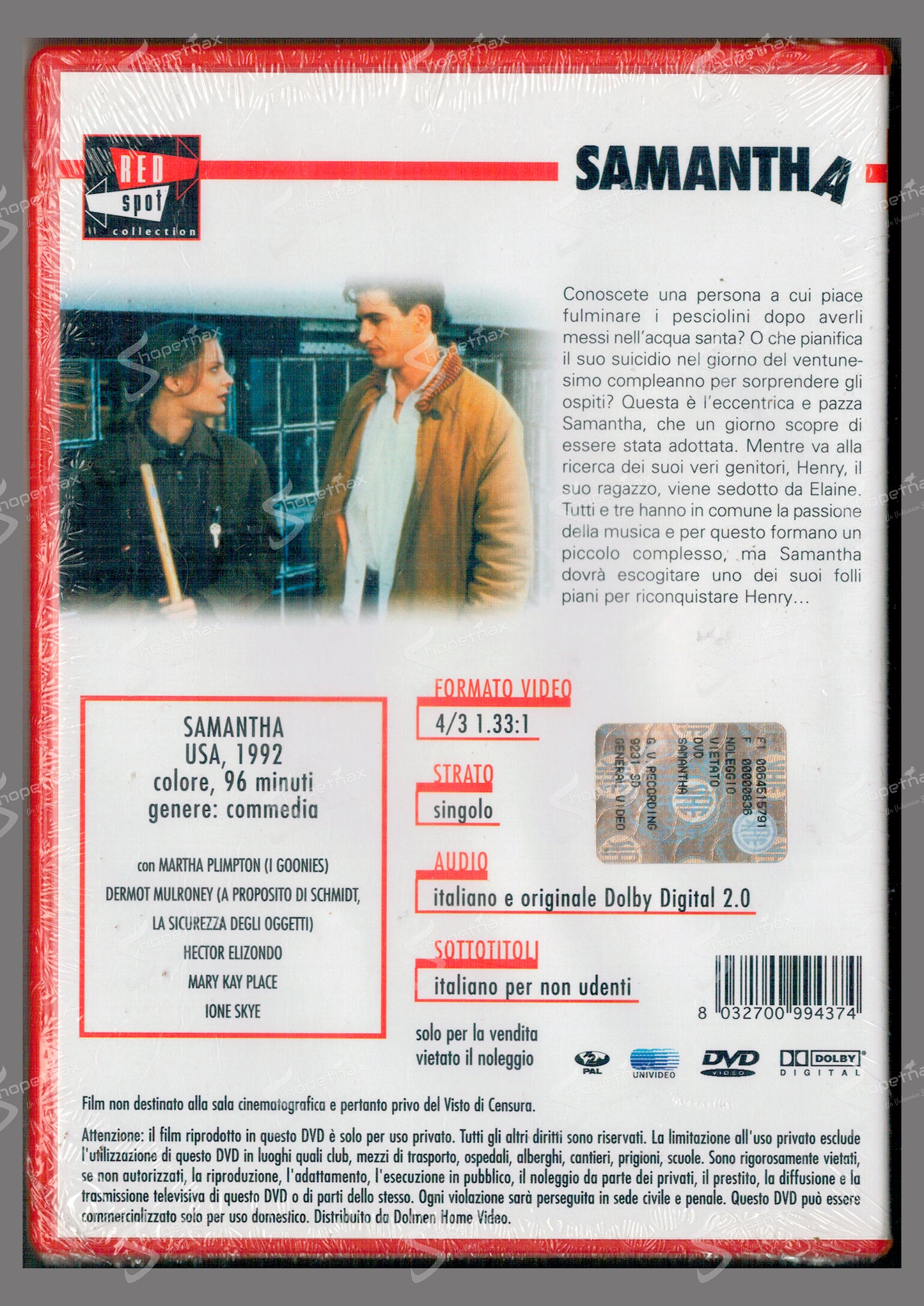 Samantha - Il sorriso della vita (1991) DVD