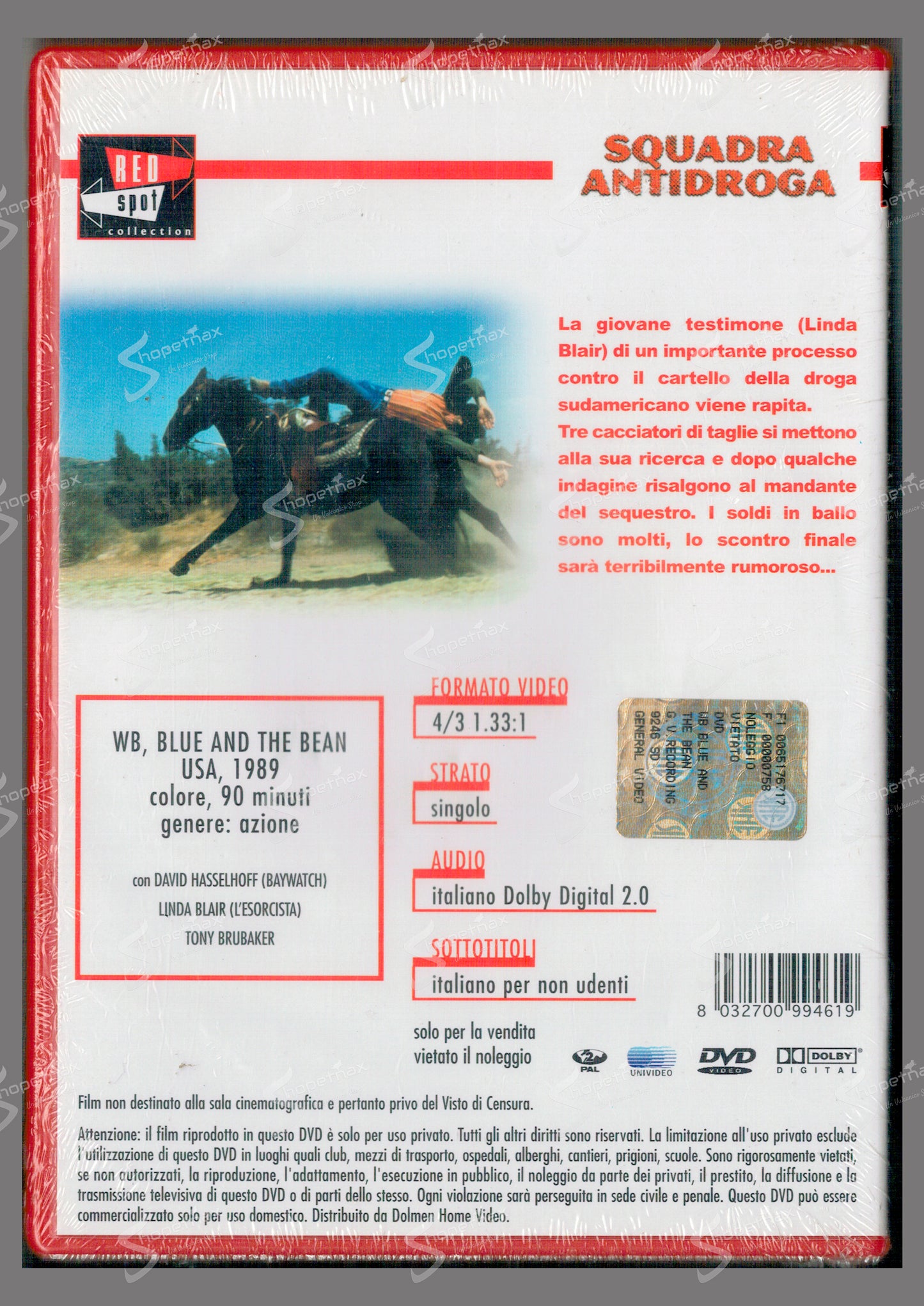 Drug Squad (W.B., Blue and the Bean) (1989) DVD