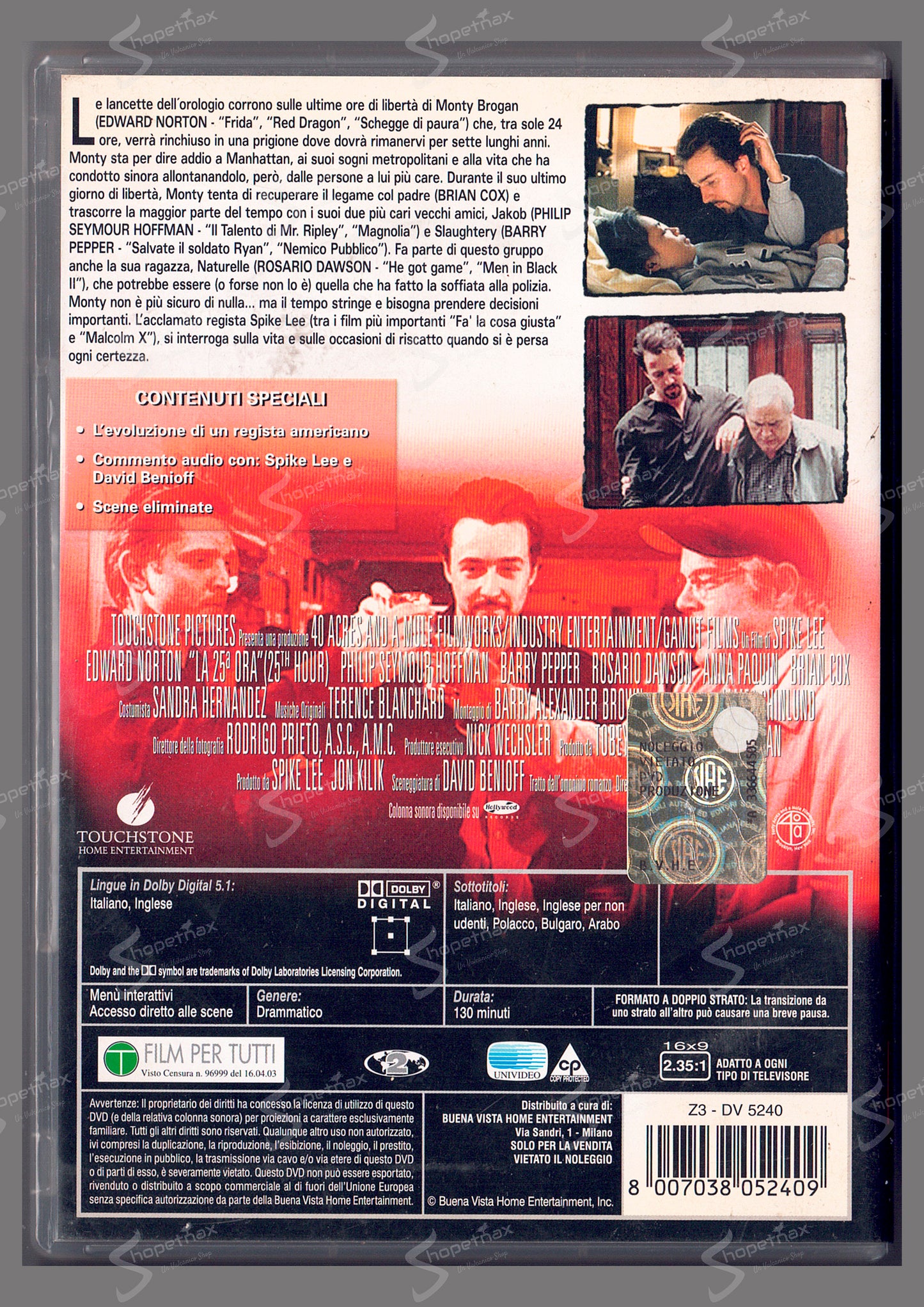 La 25ª Ora (The 25th Hour) (2002) DVD