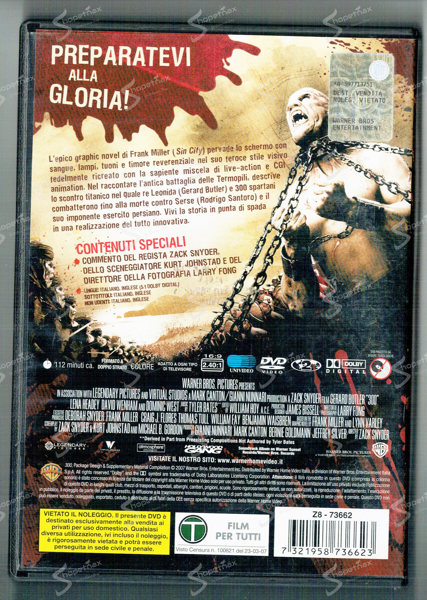 300 (Edizione Disco Singolo) (2006) DVD Come Nuovo