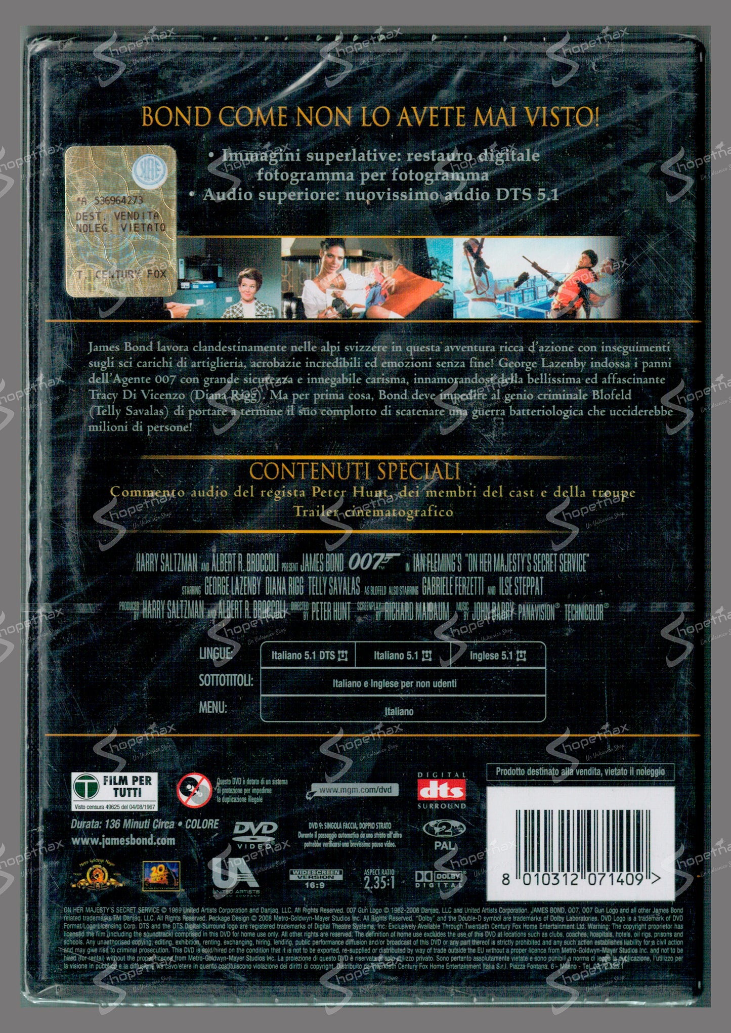 007 - Al servizio segreto di sua Maestà (On Her Majesty's Secret Service) (1969) DVD