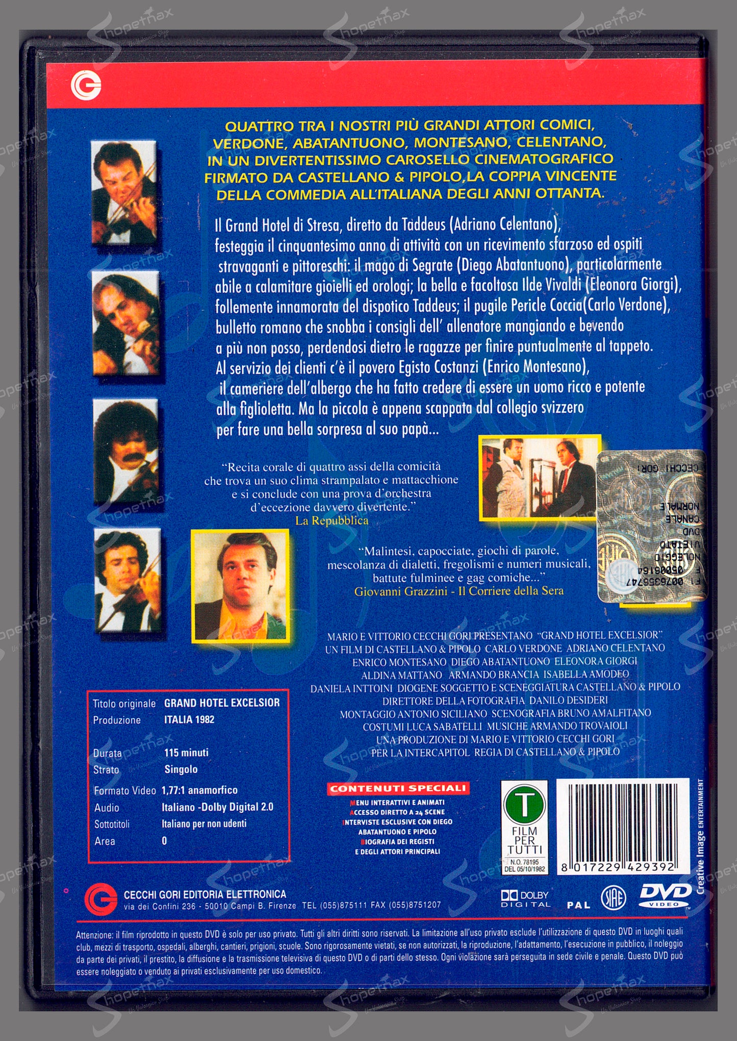 Grand Hotel Excelsior (1982) DVD
