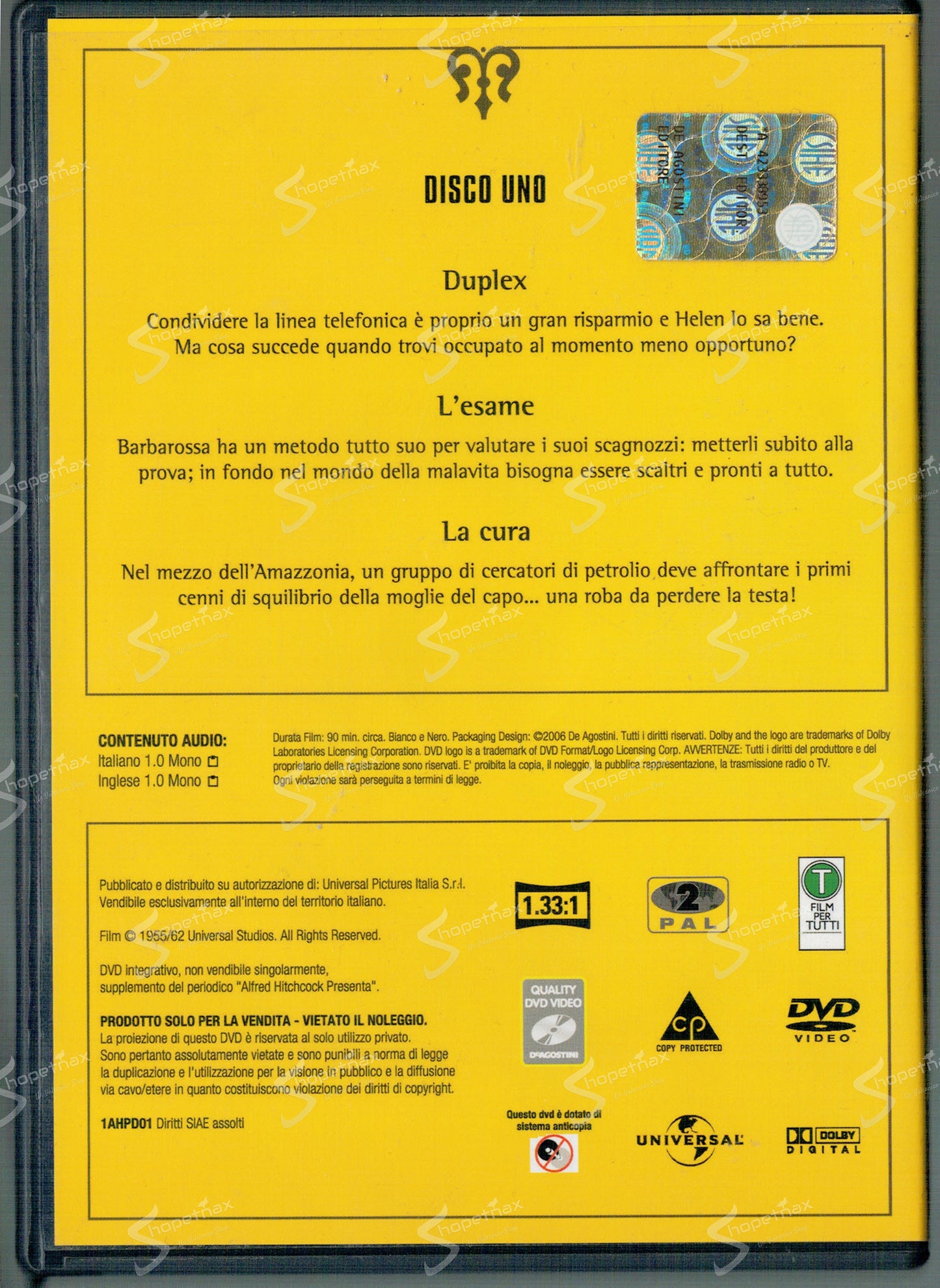 Alfred Hitchcock presenta (I Fiori del Giallo - Disco 1) (1955-1962) DVD Editoriale