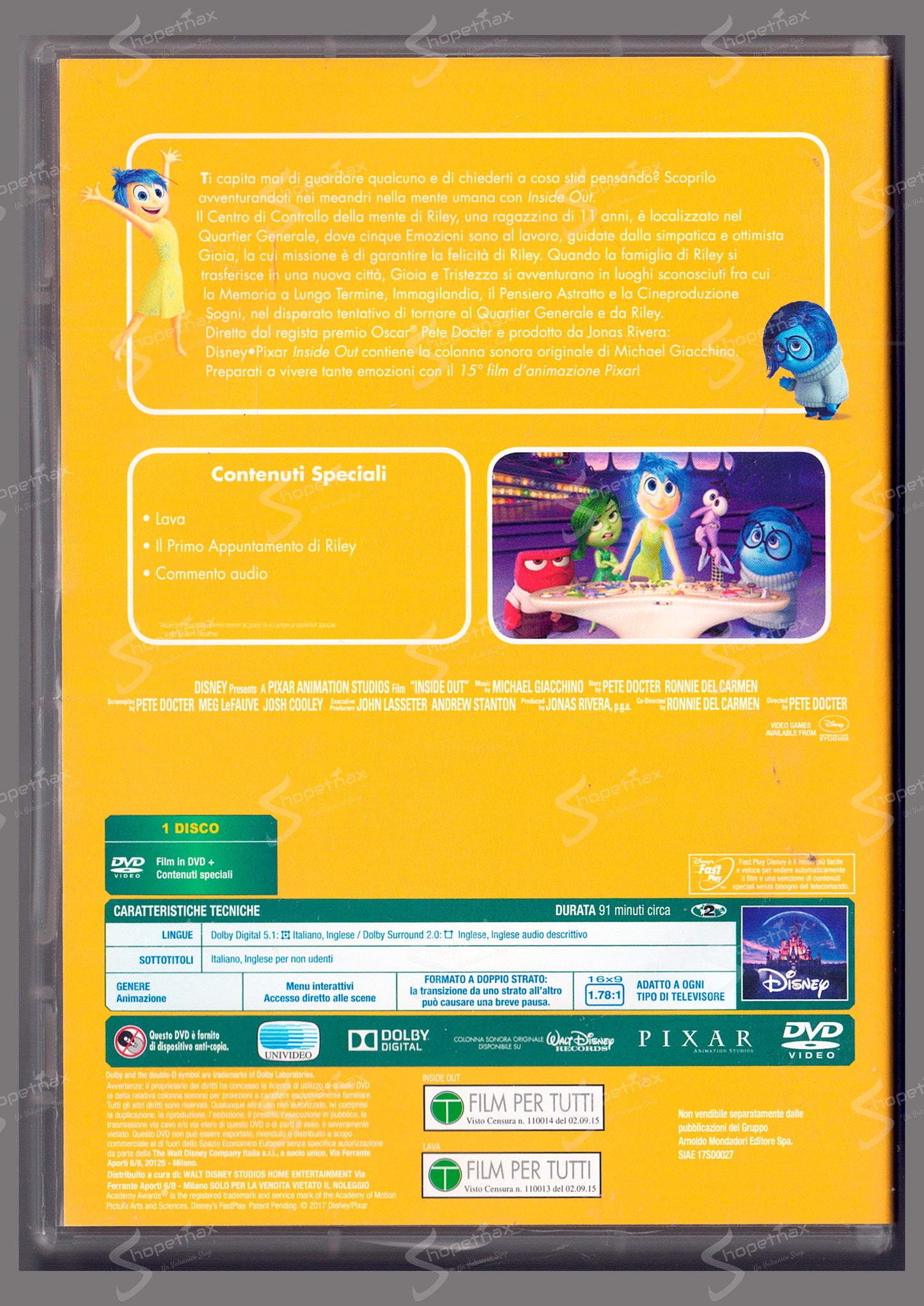 Inside Out (2015) DVD Editoriale