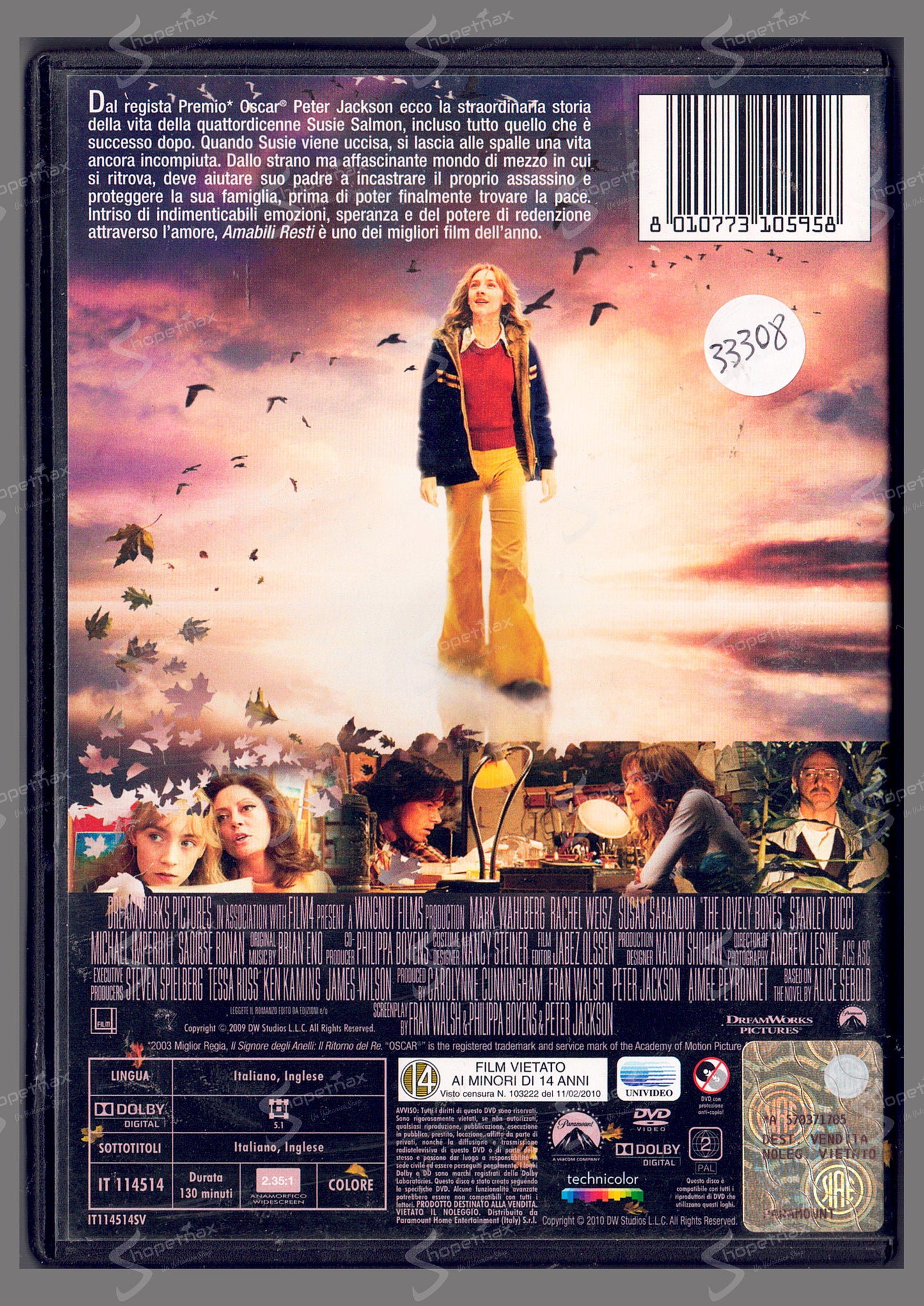 Amabili resti (The Lovely Bones) (2009) DVD Ex Noleggio Discreto