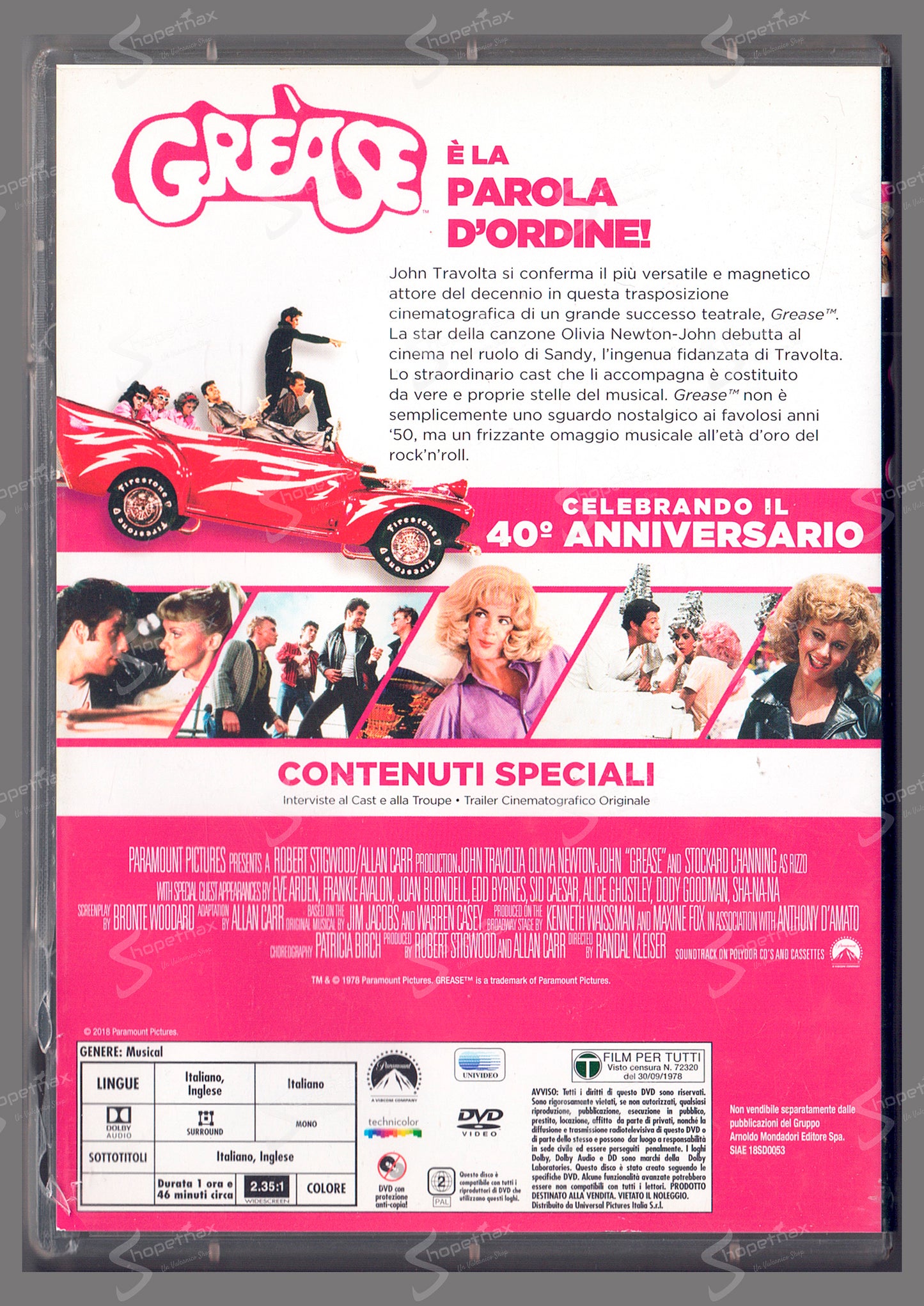 Grease (Edizione 40° Anniversario) (1978) DVD Editoriale