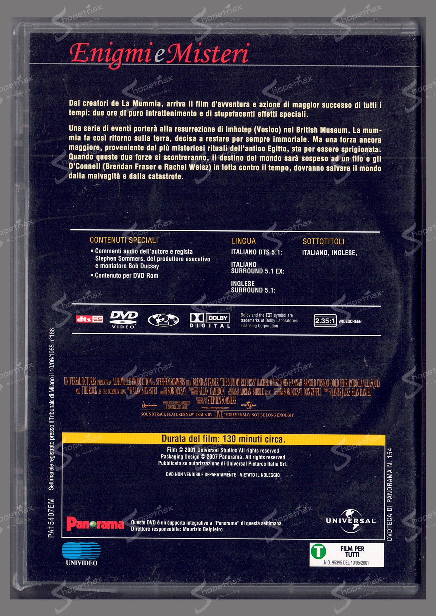 La Mummia - Il Ritorno (The Mummy Returns) (2001) DVD Editoriale