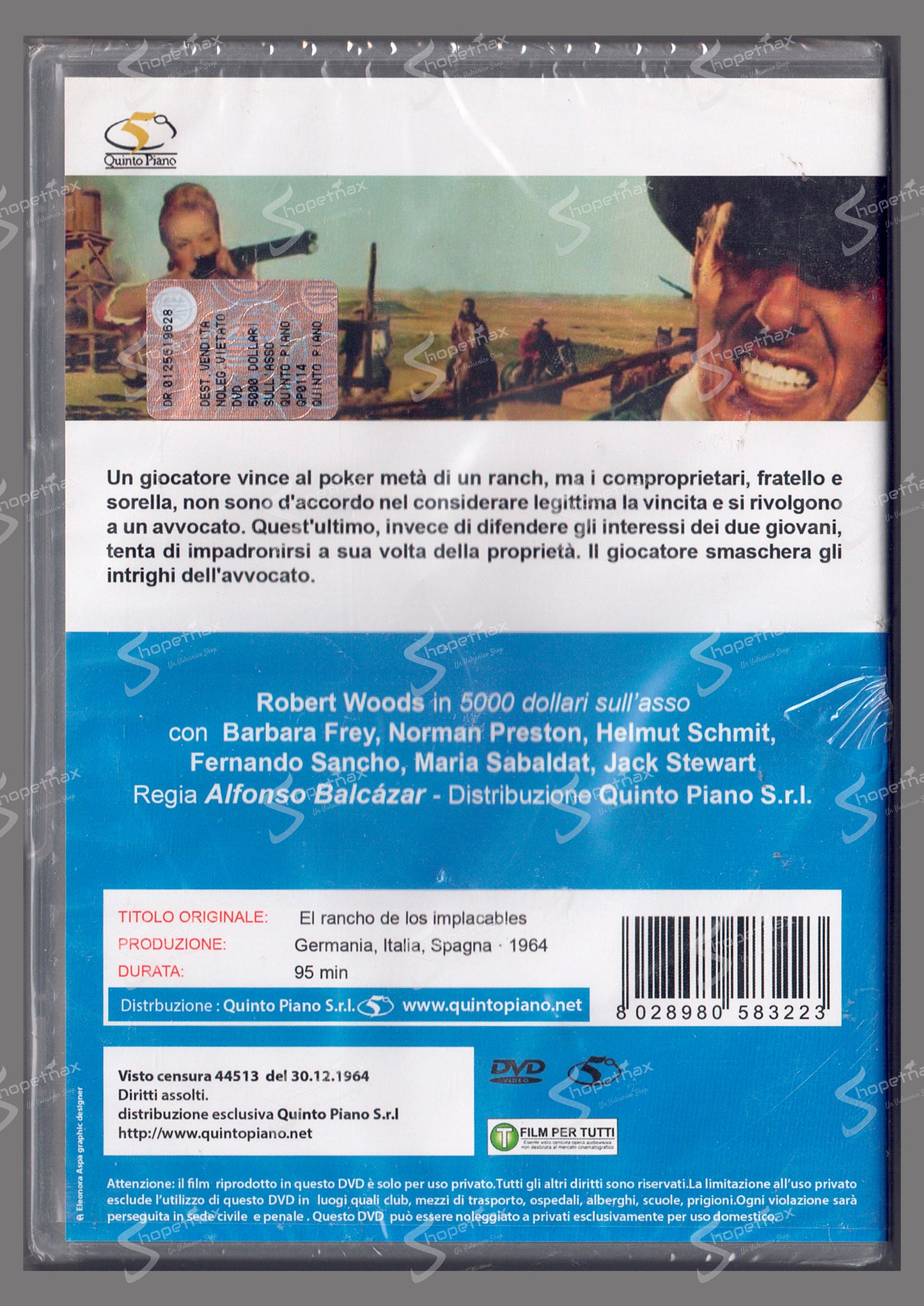 5000 dollari sull'asso (Los pistoleros de Arizona) (1964) DVD
