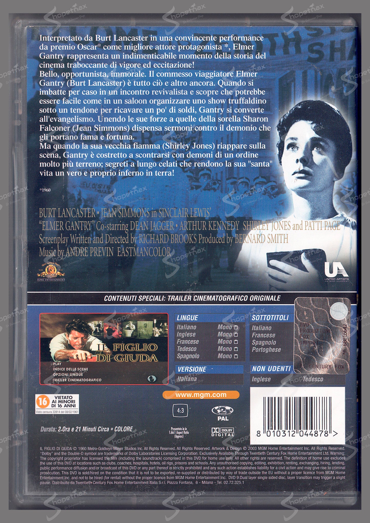 Il figlio di Giuda (Elmer Gantry) (1960) DVD