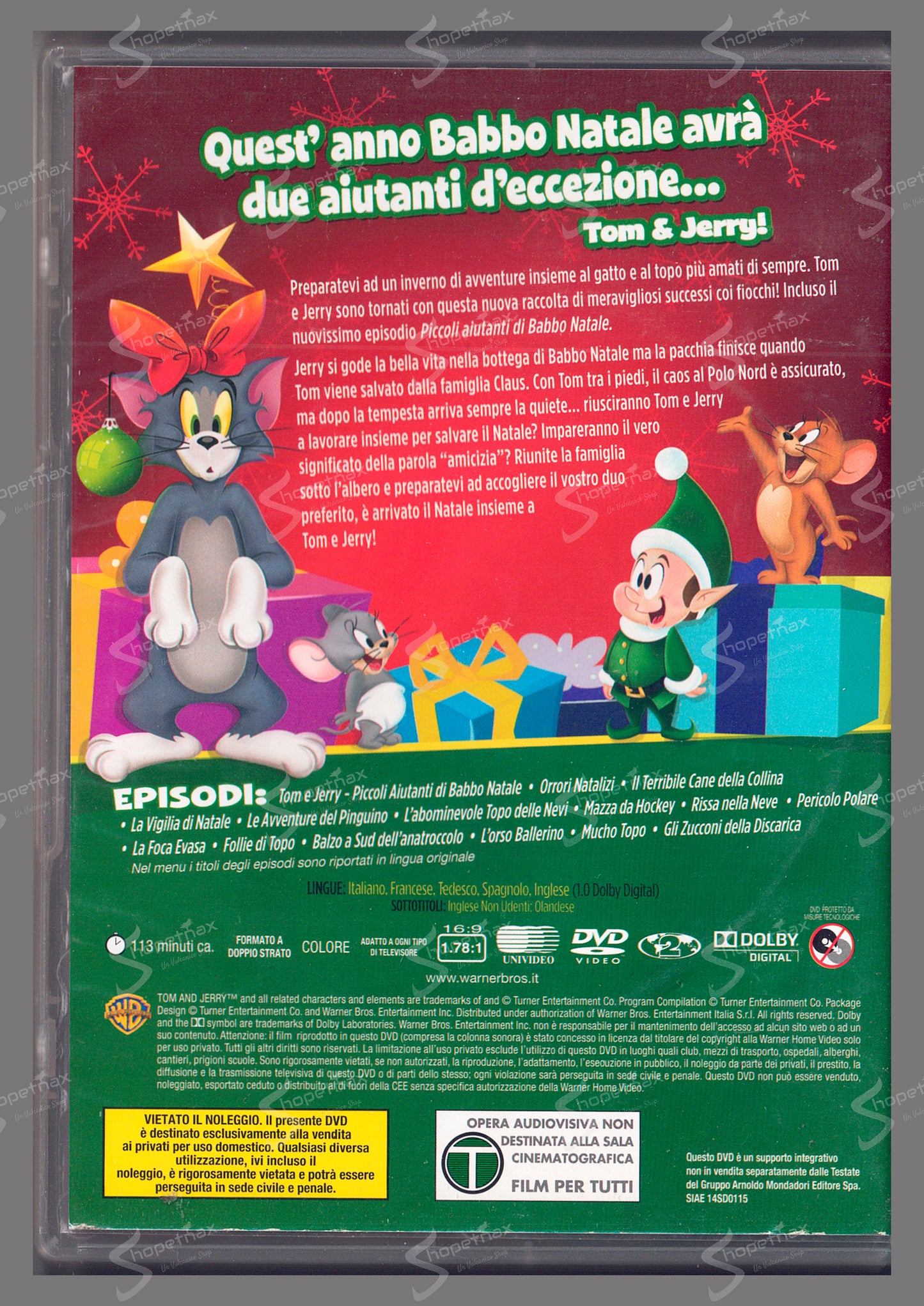 Tom and Jerry - Piccoli Aiutanti di Babbo Natale (2014) DVD Editoriale