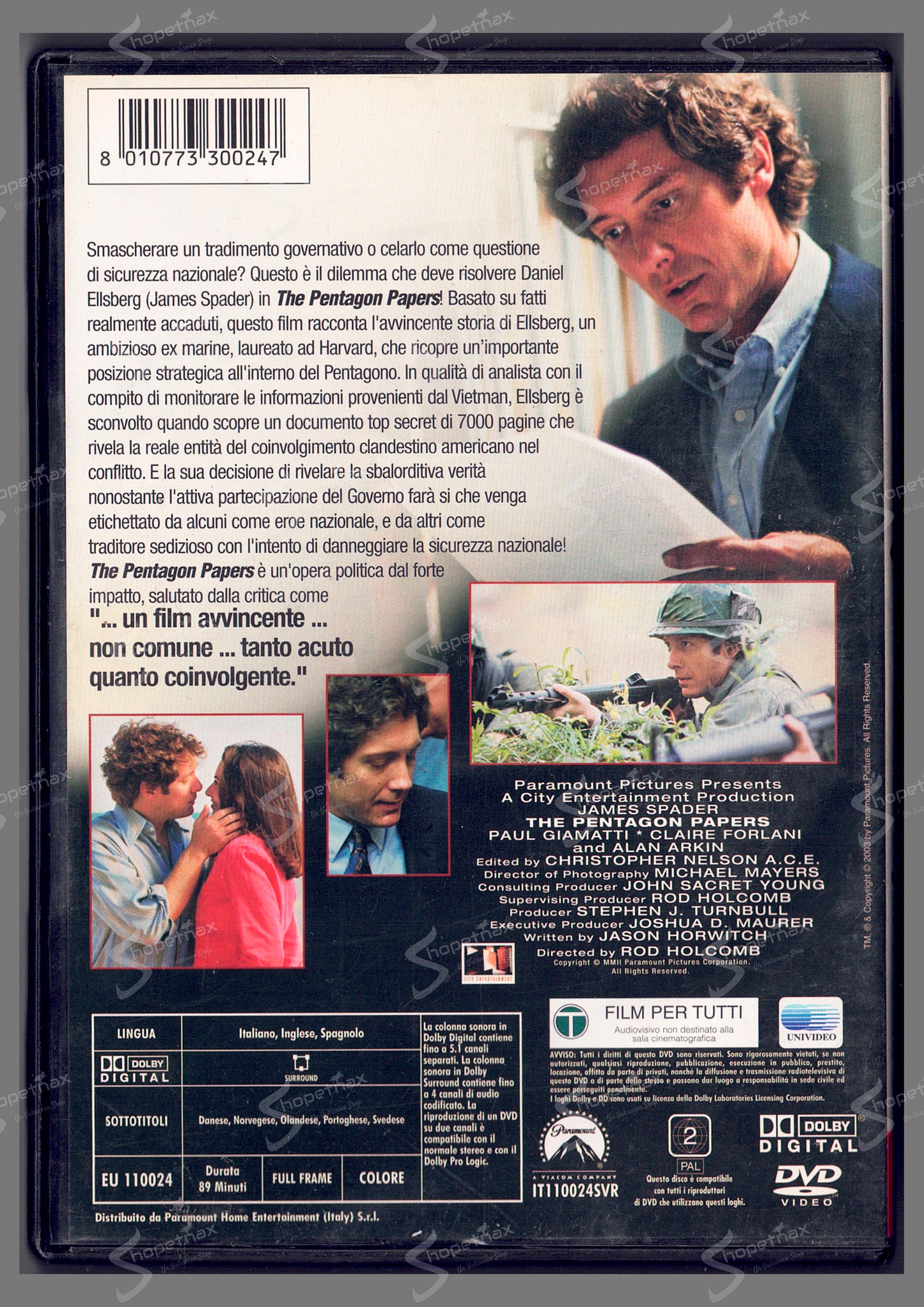 The Pentagon Papers - Intrigo ai vertici del potere (2003) DVD Ex Noleggio