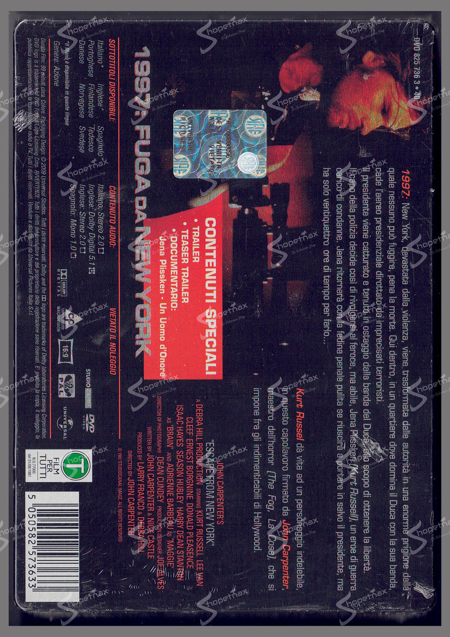 1997: Fuga da New York (Escape from New York) (Steelbook) (1981) DVD