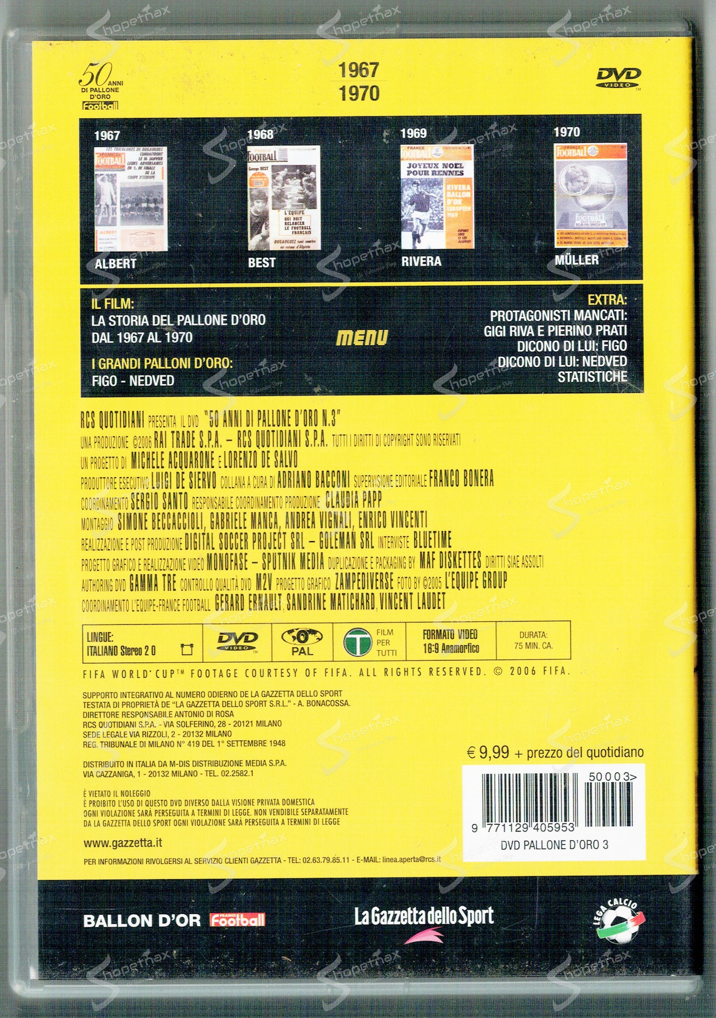 50 Anni di Pallone d'Oro - Vol. 3 - Luis Figo Pavel Nedved (2006) DVD Editoriale