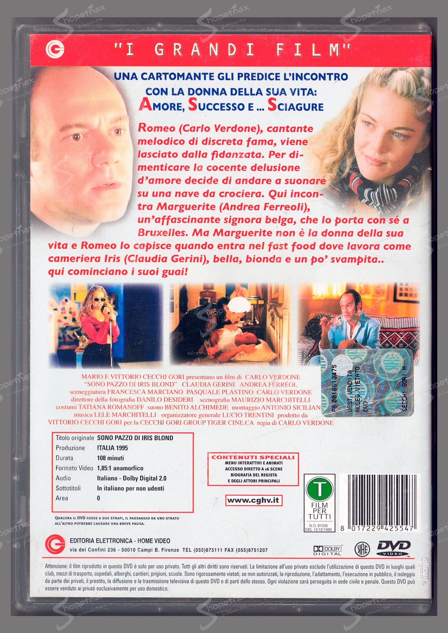 Sono pazzo di Iris Blond (1996) DVD