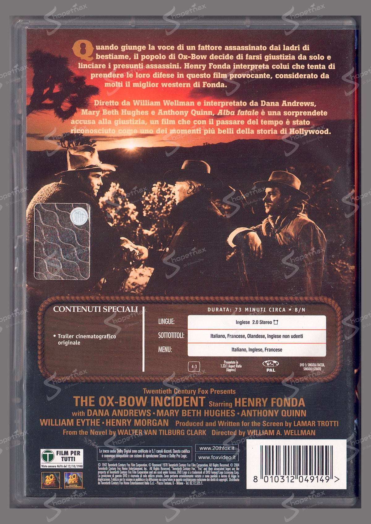 Alba Fatale (The Ox-Bow Incident) (1943) DVD