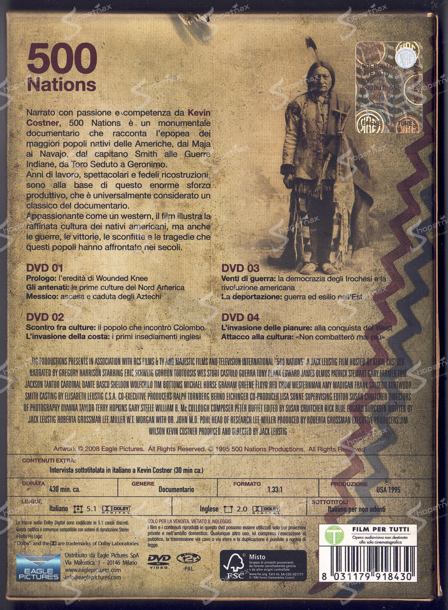 500 Nations (Indiani d'America) (1995) Box 4 DVD