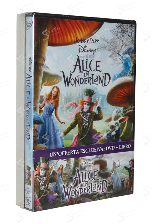 Alice in Wonderland (2010) DVD + Libro
