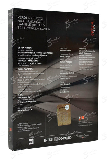 Verdi Nabucco (Teatro alla Scala) (2014) DVD Digibook