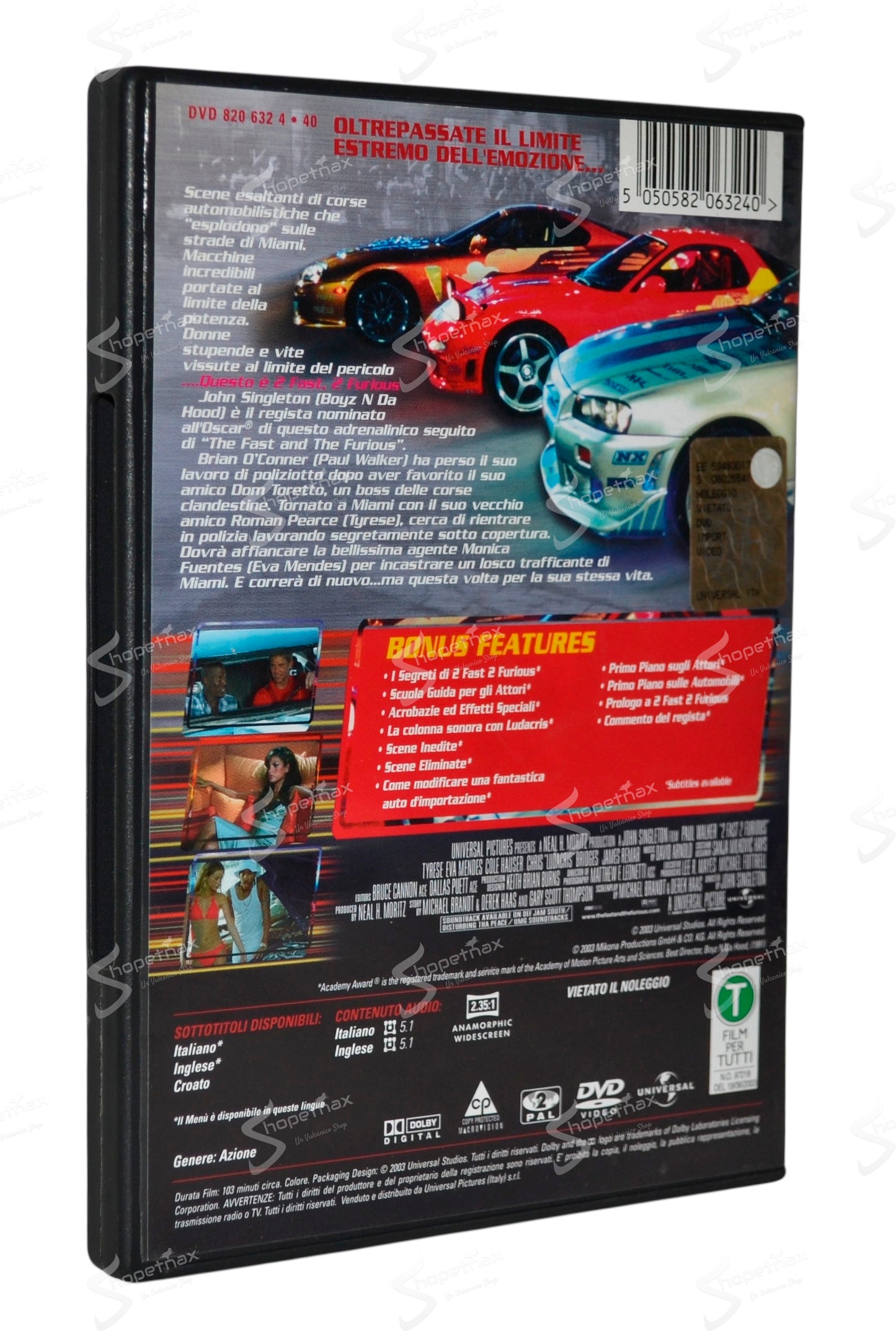 2 Fast 2 Furious (2003) DVD Ottimo