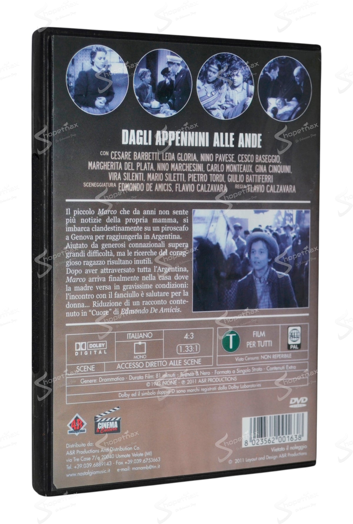 Dagli Appennini alle Ande (1943) DVD Ottimo