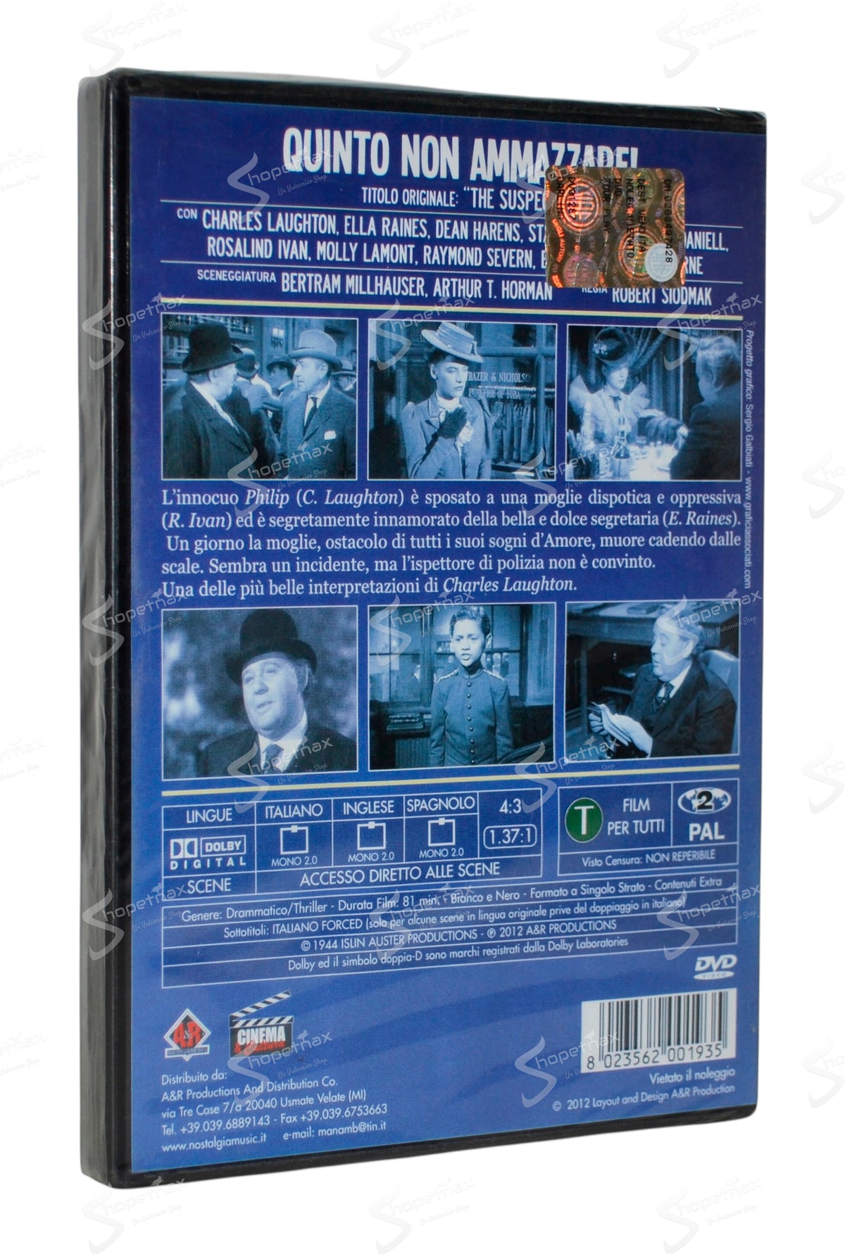 Quinto non ammazzare! (The Suspect) (1944) DVD