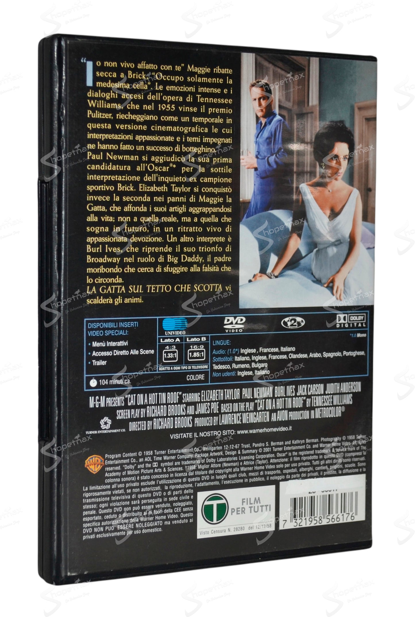 La Gatta sul Tetto che Scotta (Cat on a Hot Tin Roof) (1958) DVD Ex Noleggio